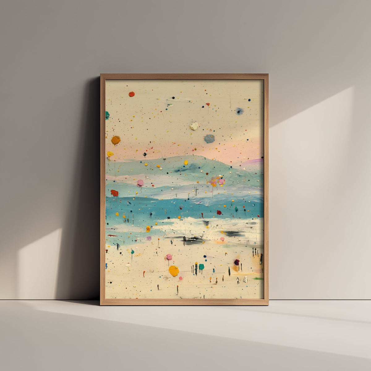 Maya Bay Thailand Art Print - Abstract Beach Poster - Pastel Coastal Painting - Koh Phi Phi 2/3