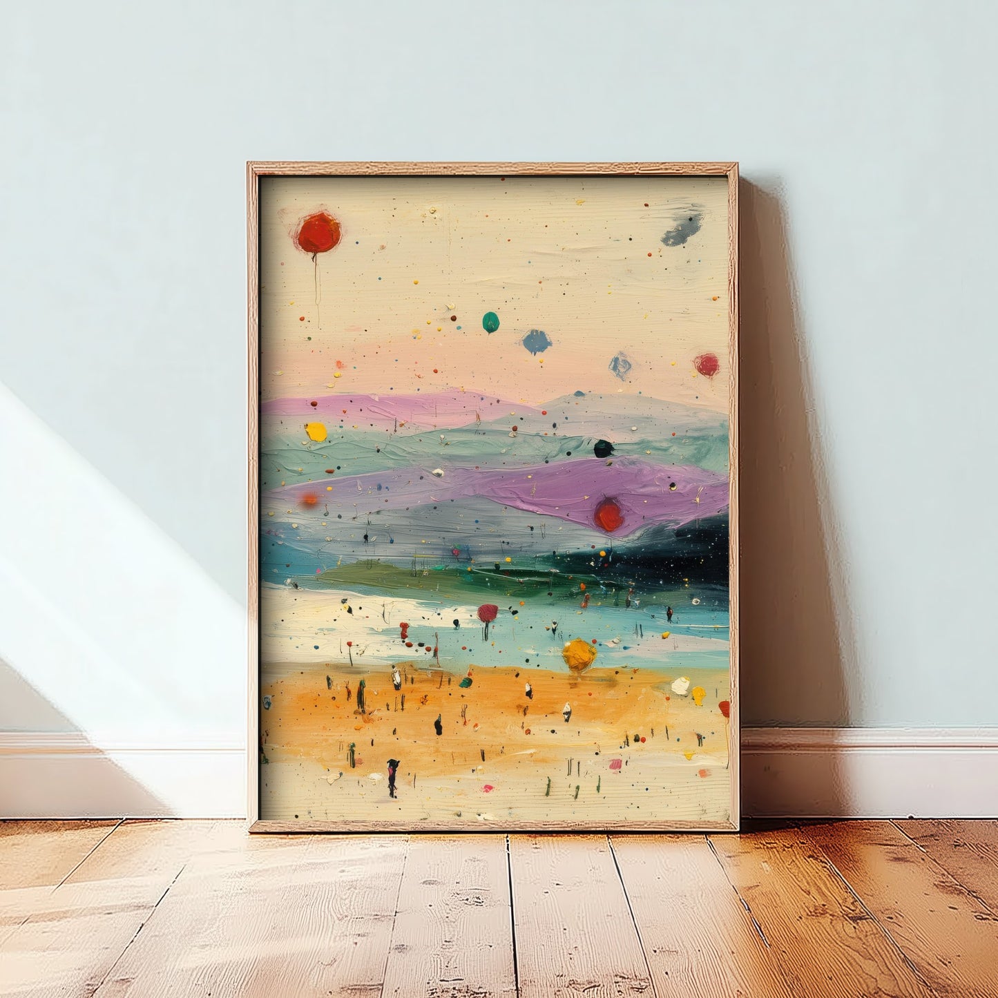 Maya Bay Thailand Art Print - Abstract Beach Poster - Textured Coastal Painting - Koh Phi Phi Sunset 3/3