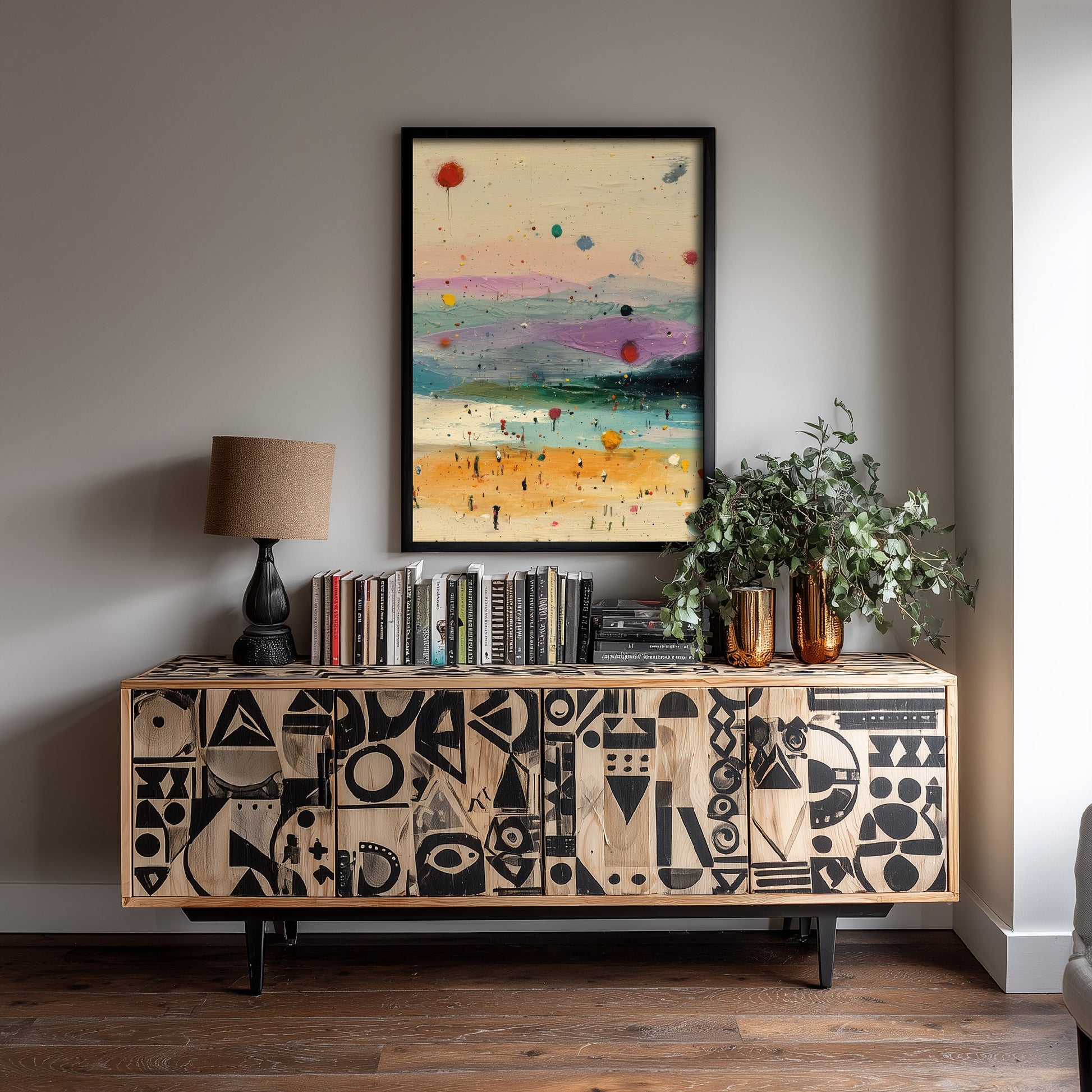 Maya Bay Thailand Art Print - Abstract Beach Poster - Textured Coastal Painting - Koh Phi Phi Sunset 3/3