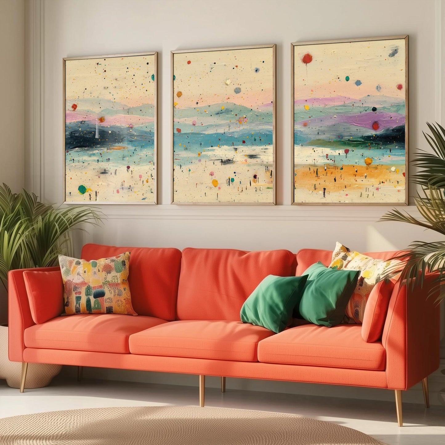 Maya Bay Koh Phi Phi Set of Three Art Prints - Surreal Double Exposure Beach Posters - Abstract Painting Thailand Gift