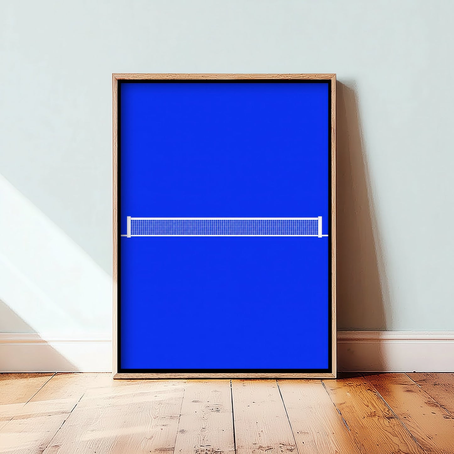 Table Tennis Art Print - Bauhaus Table and Net Poster - Minimalist Sport Illustration V1 2/3