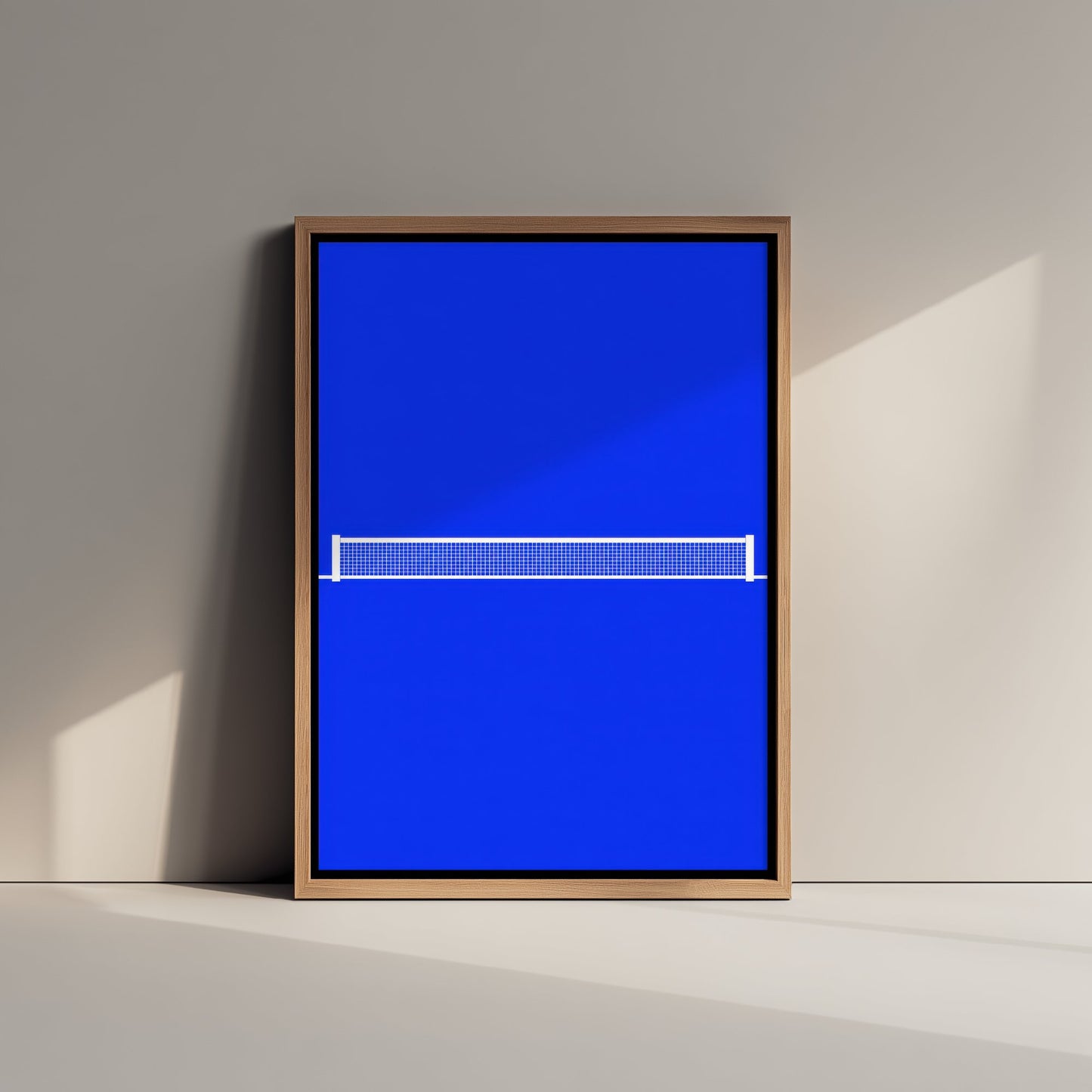 Table Tennis Art Print - Bauhaus Table and Net Poster - Minimalist Sport Illustration V1 2/3