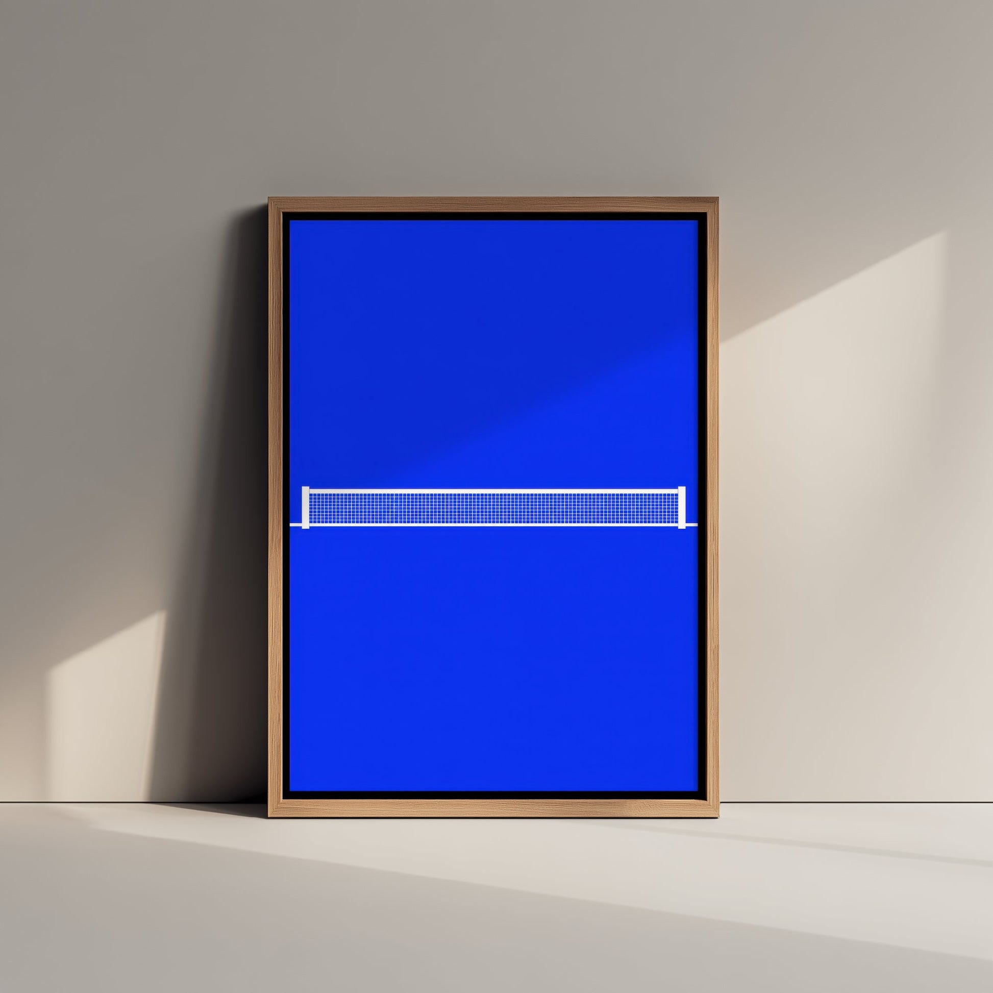 Table Tennis Art Print - Bauhaus Table and Net Poster - Minimalist Sport Illustration V1 2/3
