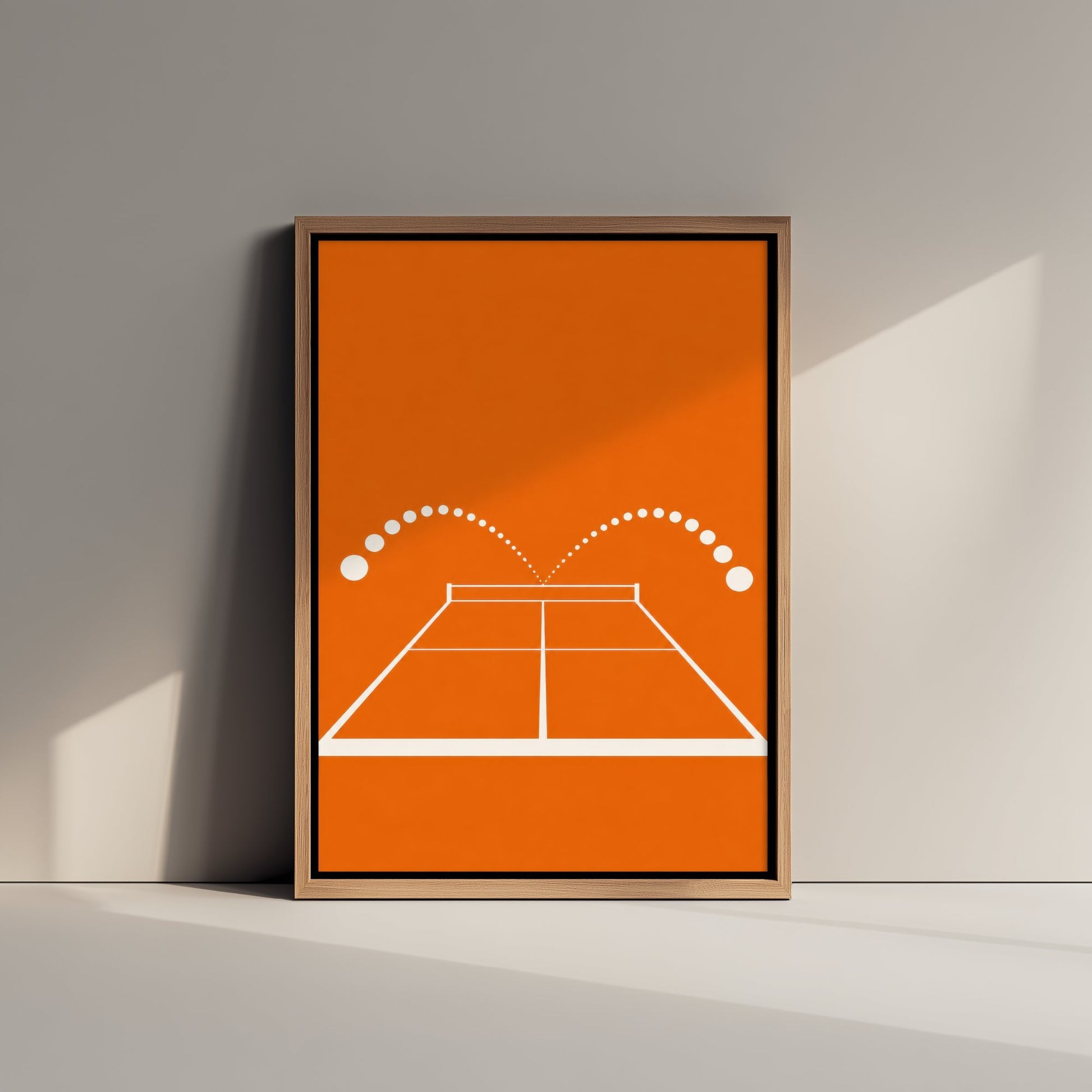 Table Tennis Art Print - Bauhaus Bouncing Ball Poster - Minimalist Sport Illustration V2 1/3
