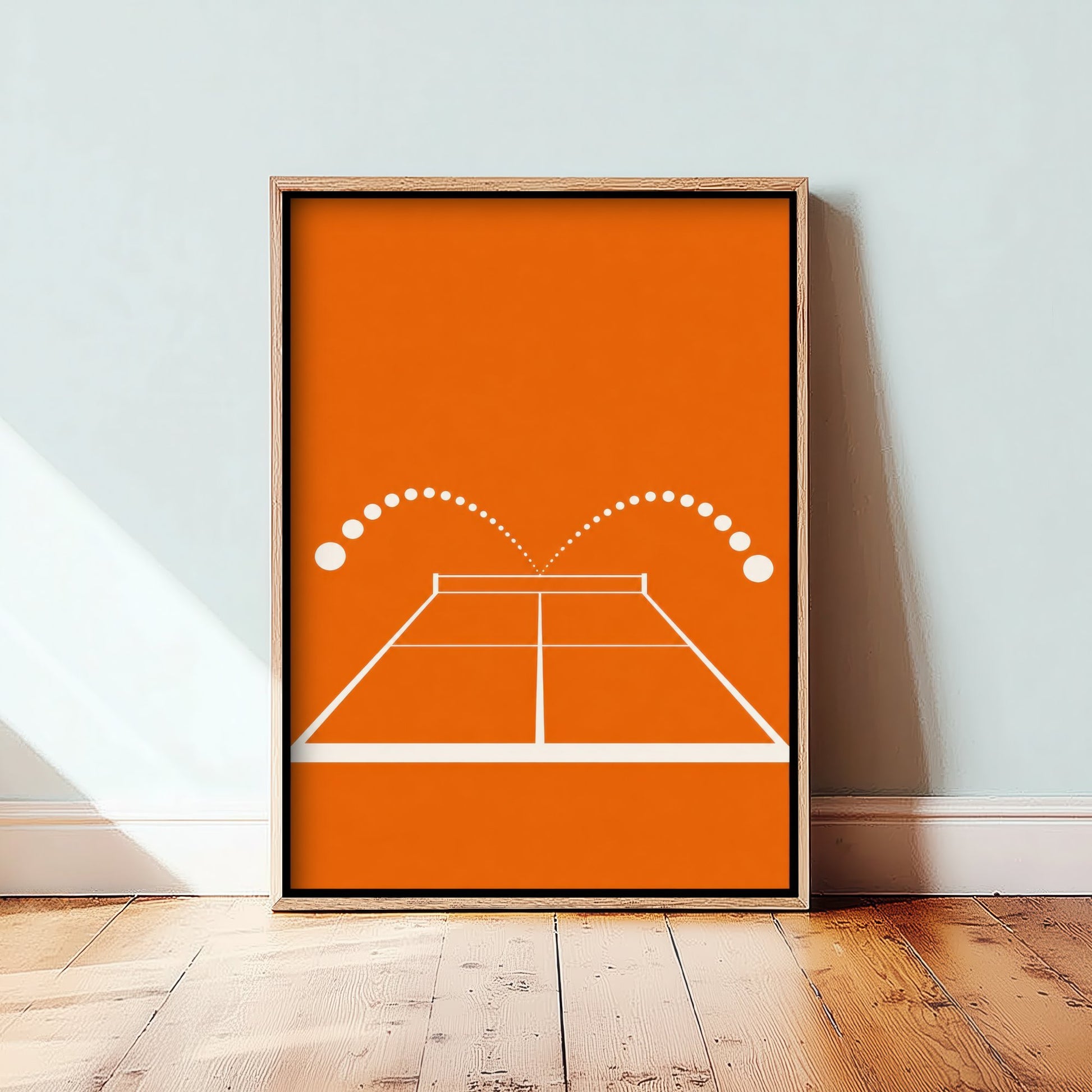 Table Tennis Art Print - Bauhaus Bouncing Ball Poster - Minimalist Sport Illustration V2 1/3