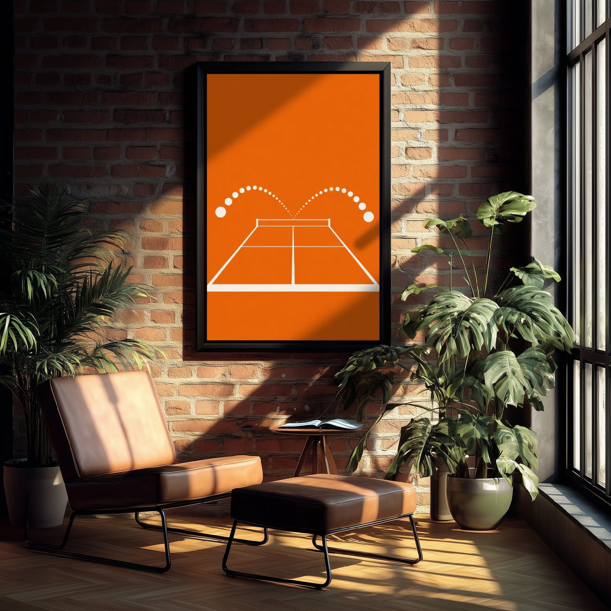 Table Tennis Art Print - Bauhaus Bouncing Ball Poster - Minimalist Sport Illustration V2 1/3