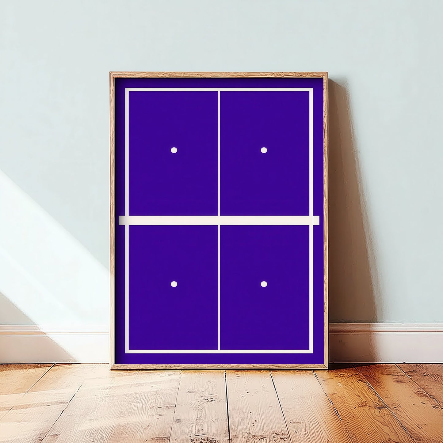 Table Tennis Table Art Print - Bauhaus Top Down Poster - Minimalist Sport Illustration V2 3/3