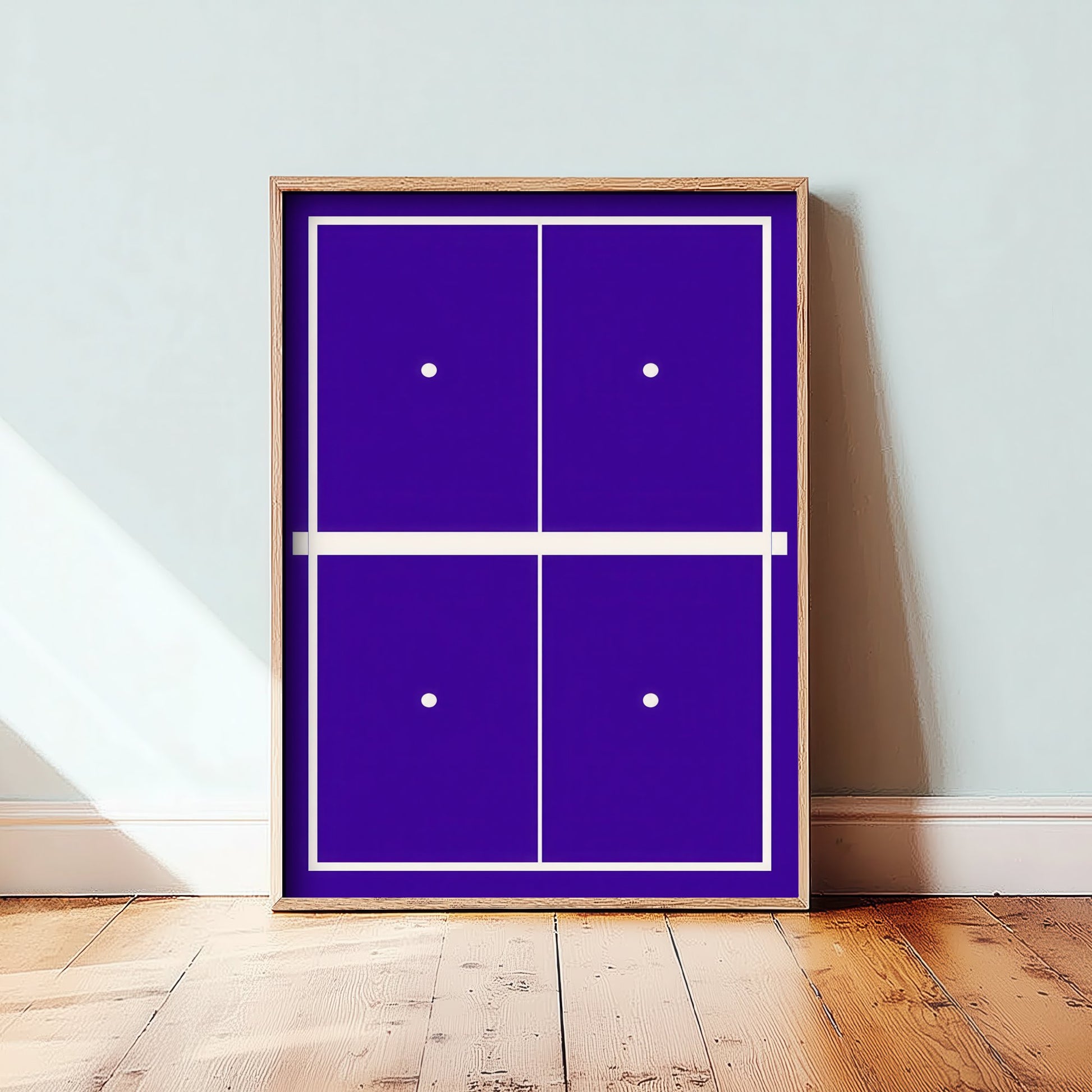 Table Tennis Table Art Print - Bauhaus Top Down Poster - Minimalist Sport Illustration V2 3/3