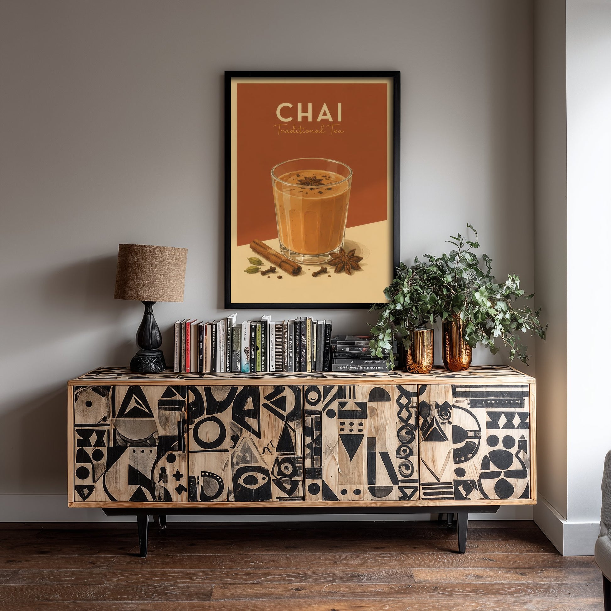 Vintage Chai Tea Art Print - Kitchen Poster - Food Illustration - Retro Spiced Tea Wall Art 3/3