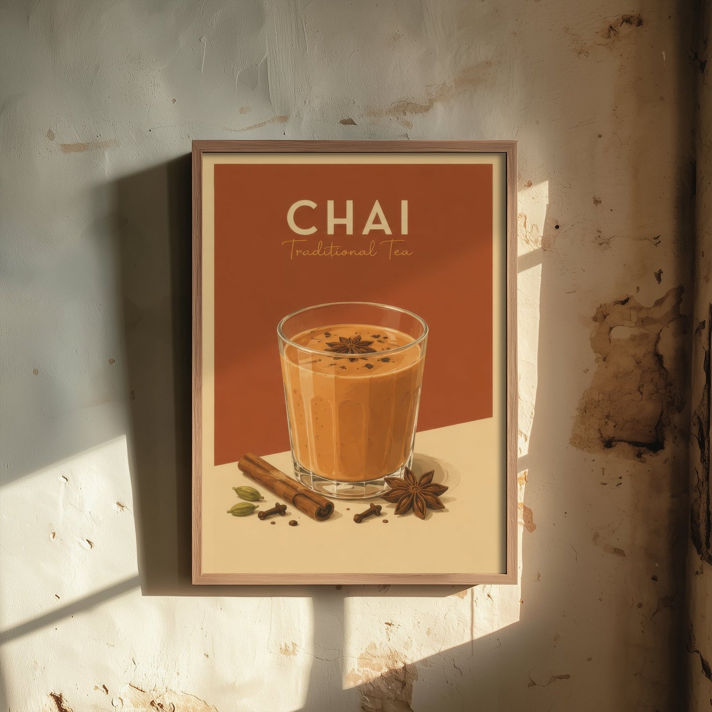Vintage Chai Tea Art Print - Kitchen Poster - Food Illustration - Retro Spiced Tea Wall Art 3/3