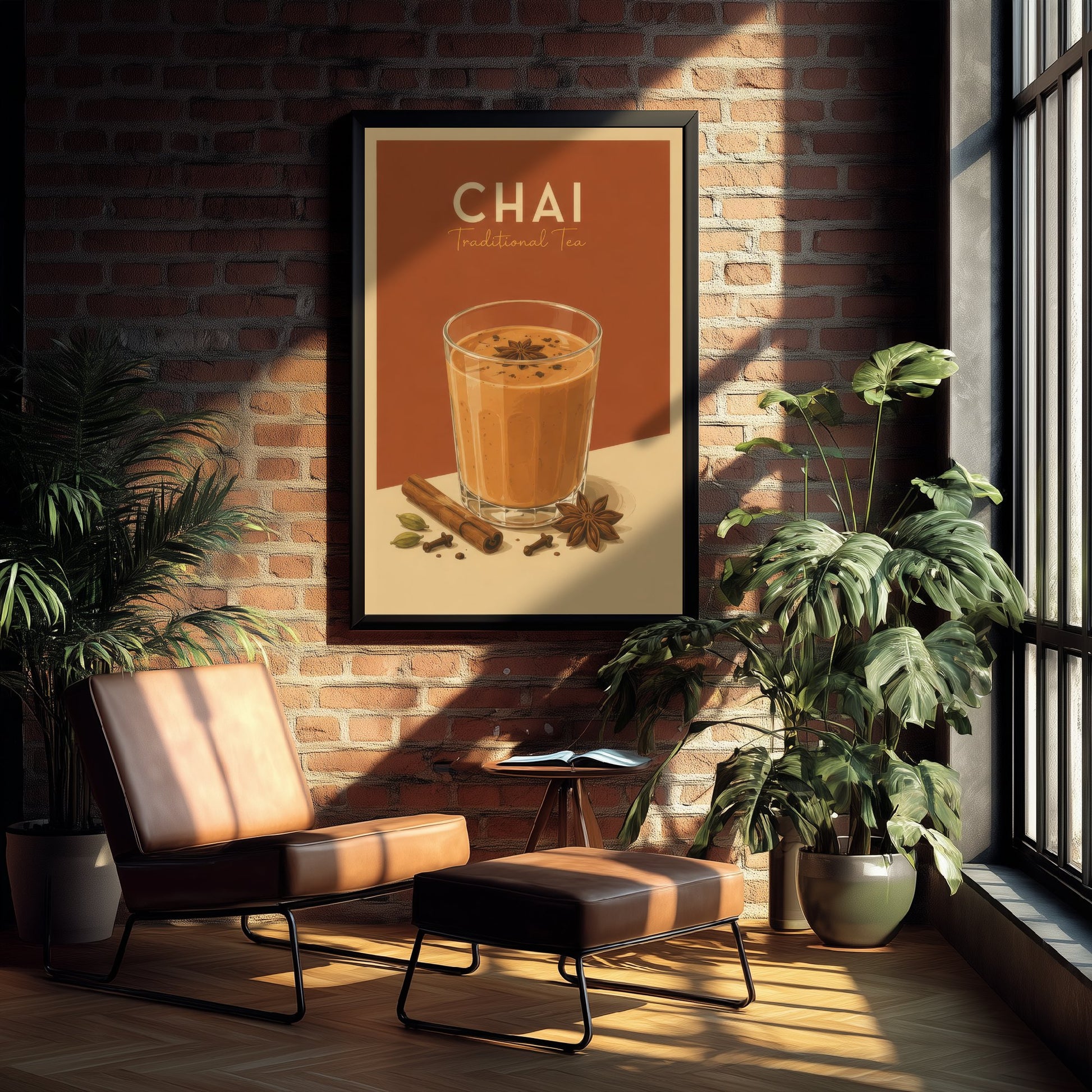 Vintage Chai Tea Art Print - Kitchen Poster - Food Illustration - Retro Spiced Tea Wall Art 3/3