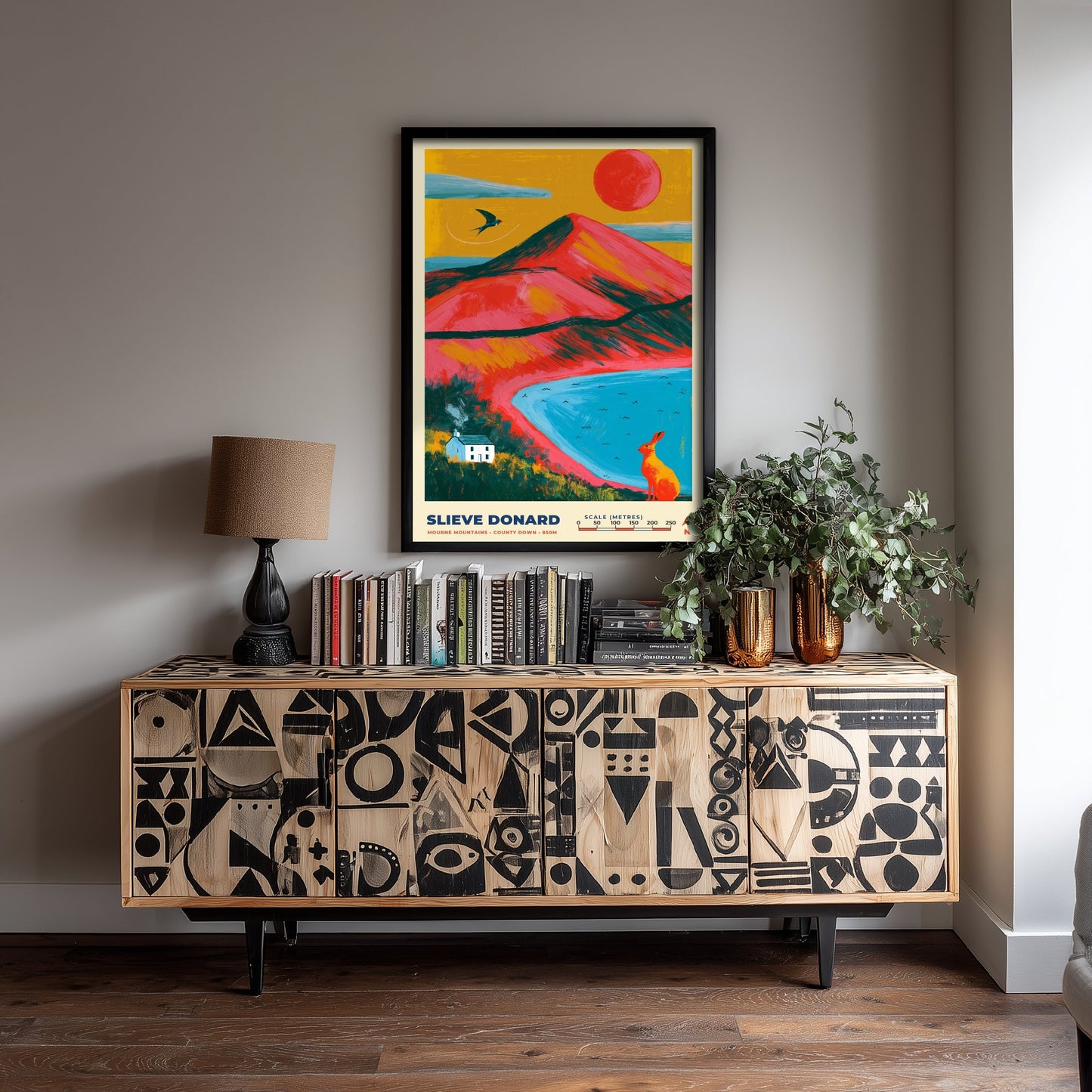 Slieve Donard Travel Poster - Mourne Mountains Art Print - Bold Mountain Painting - County Down Wall Art 3/3