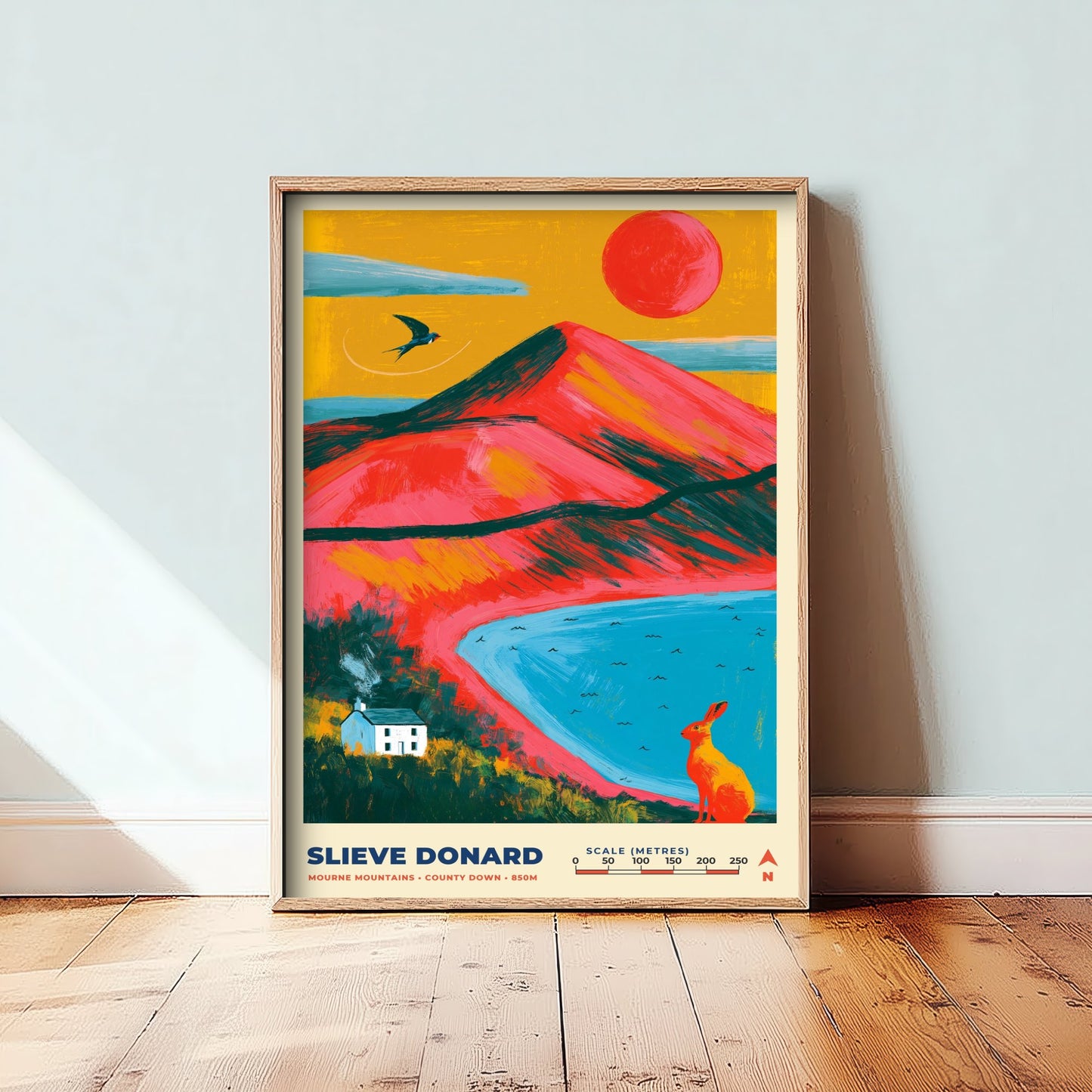 Slieve Donard Travel Poster - Mourne Mountains Art Print - Bold Mountain Painting - County Down Wall Art 3/3