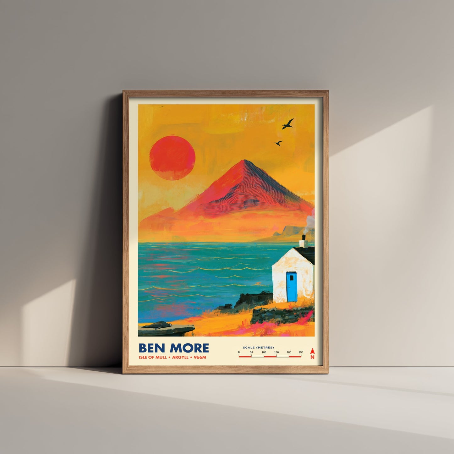 Ben More Isle of Mull Travel Poster - Scotland Art Print - Vibrant Mountain Illustration - Argyll Coast Visit 3/3