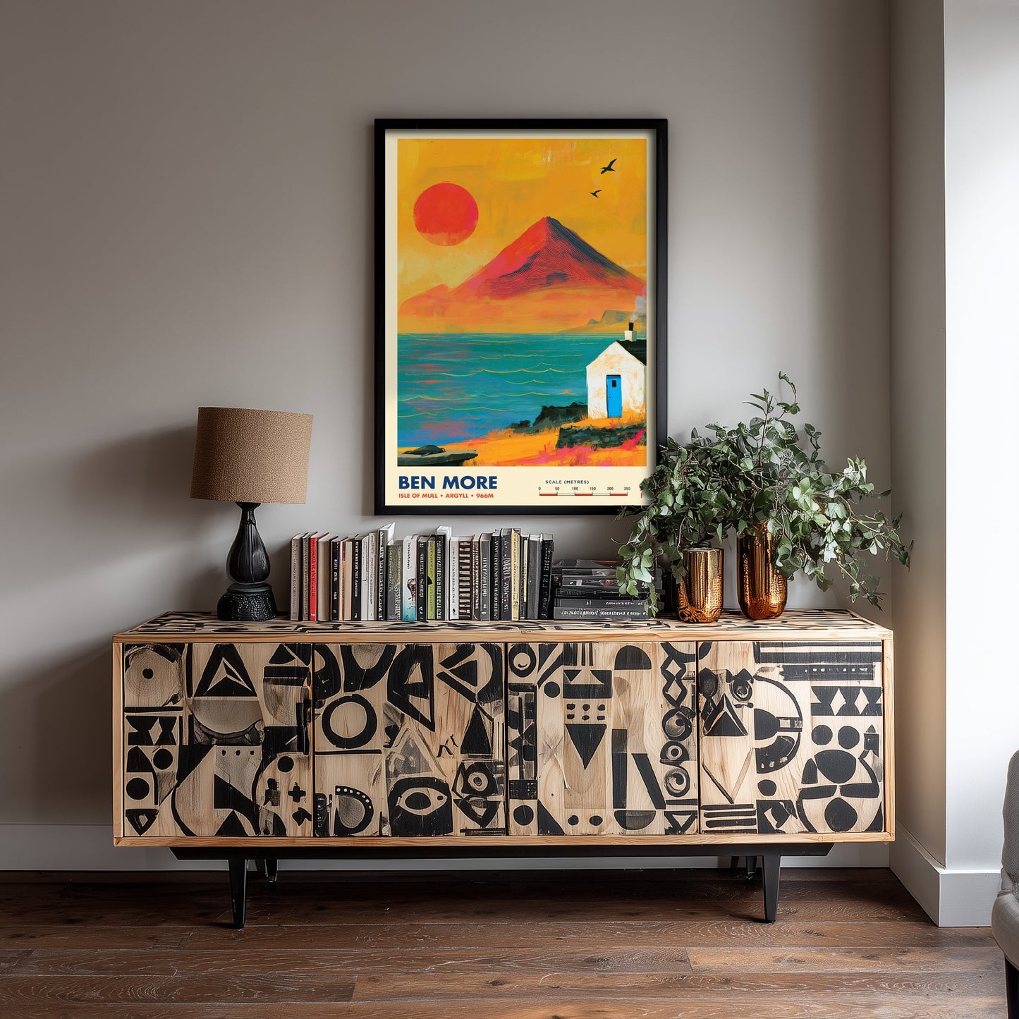Ben More Isle of Mull Travel Poster - Scotland Art Print - Vibrant Mountain Illustration - Argyll Coast Visit 3/3