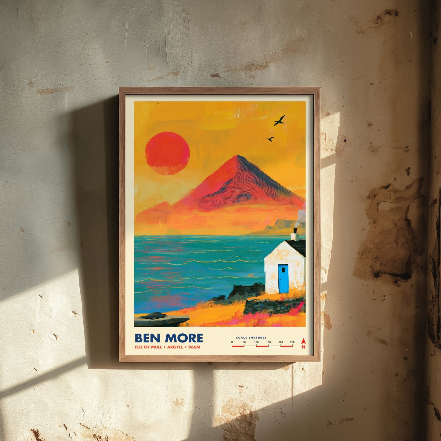 Ben More Isle of Mull Travel Poster - Scotland Art Print - Vibrant Mountain Illustration - Argyll Coast Visit 3/3