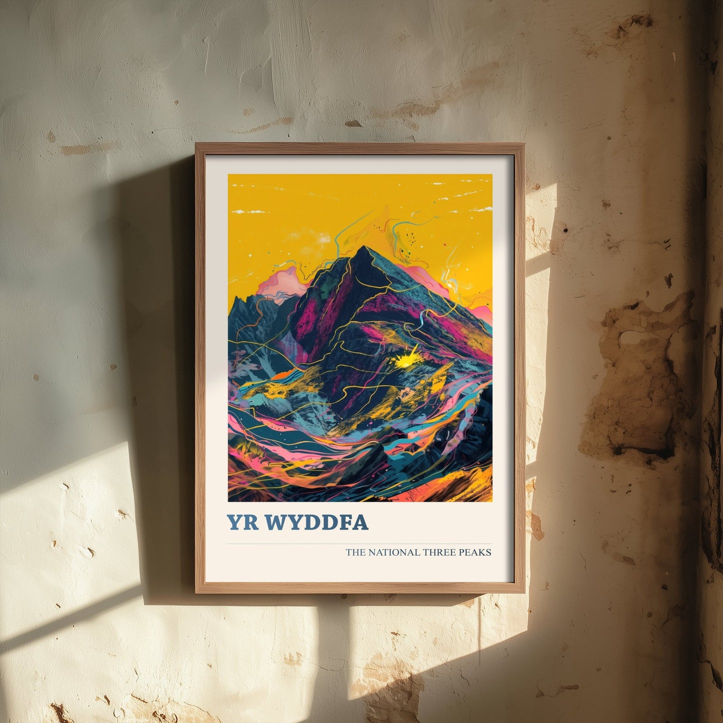 Yr Wyddfa Snowdon Travel Poster - Art Print - Vibrant Illustration - Wales Mountain Wall Art V2 3/3