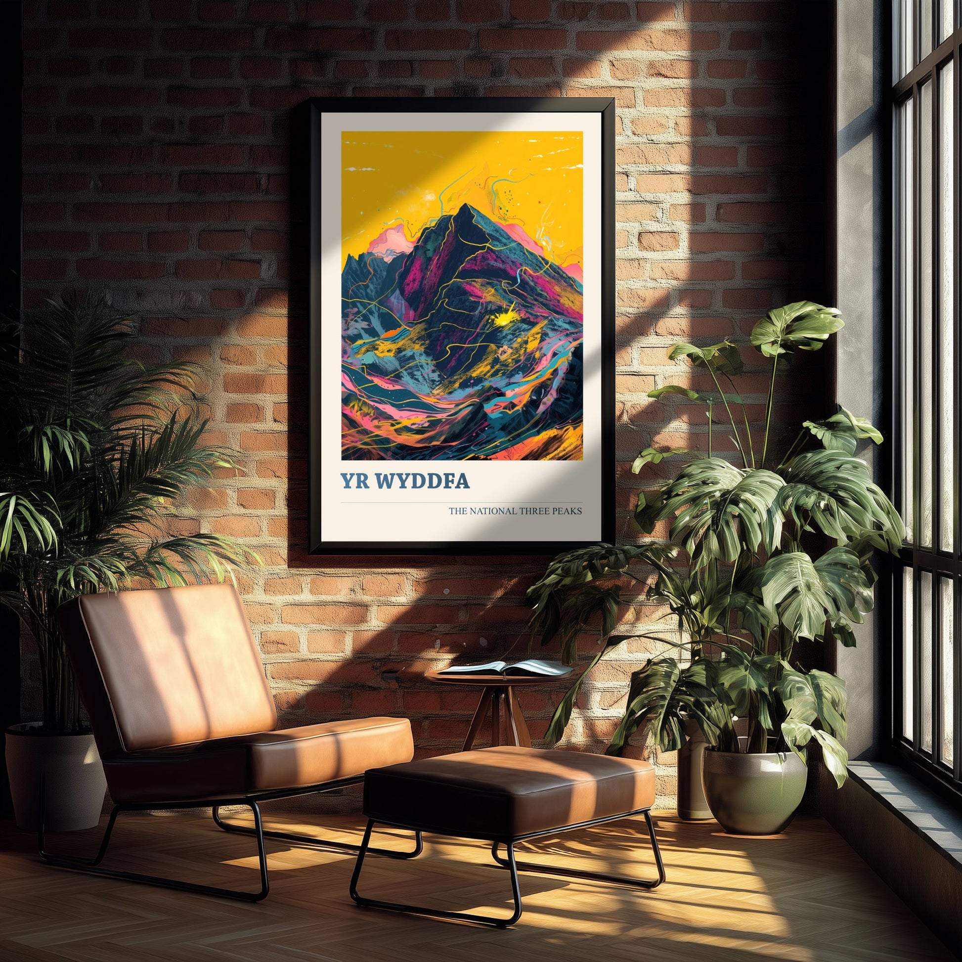 Yr Wyddfa Snowdon Travel Poster - Art Print - Vibrant Illustration - Wales Mountain Wall Art V2 3/3