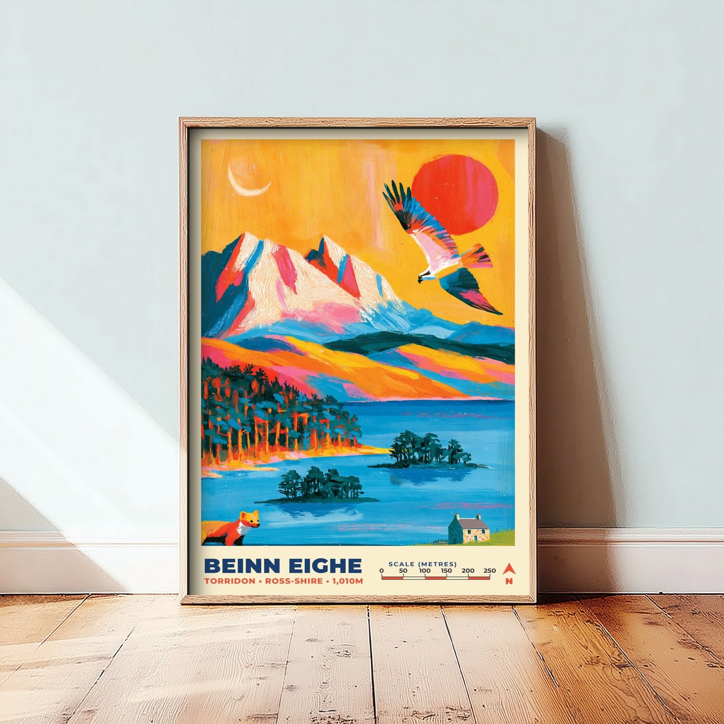 Beinn Eighe Travel Poster - Torridon Art Print - Bold Highland Mountain Painting - Loch Maree Wall Art 2/3