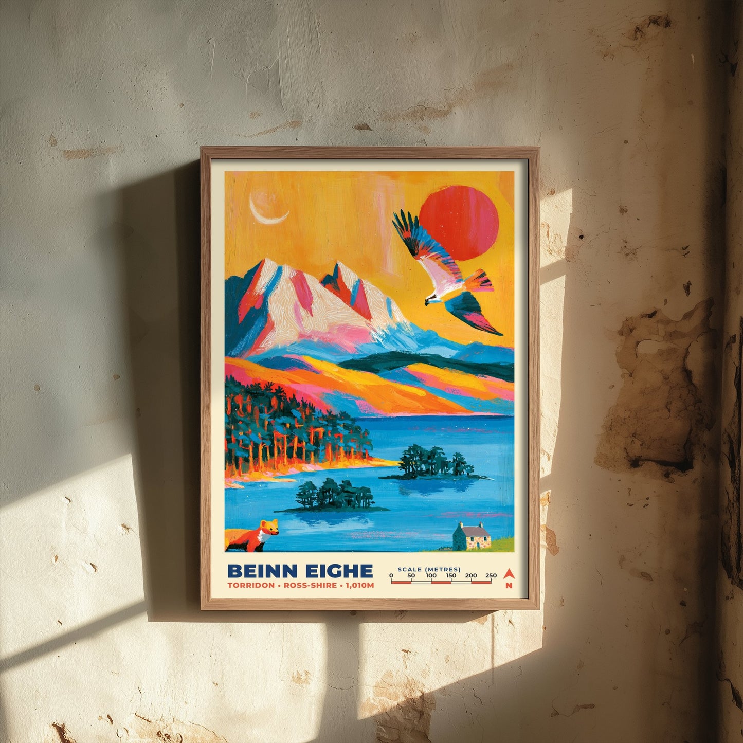Beinn Eighe Travel Poster - Torridon Art Print - Bold Highland Mountain Painting - Loch Maree Wall Art 2/3