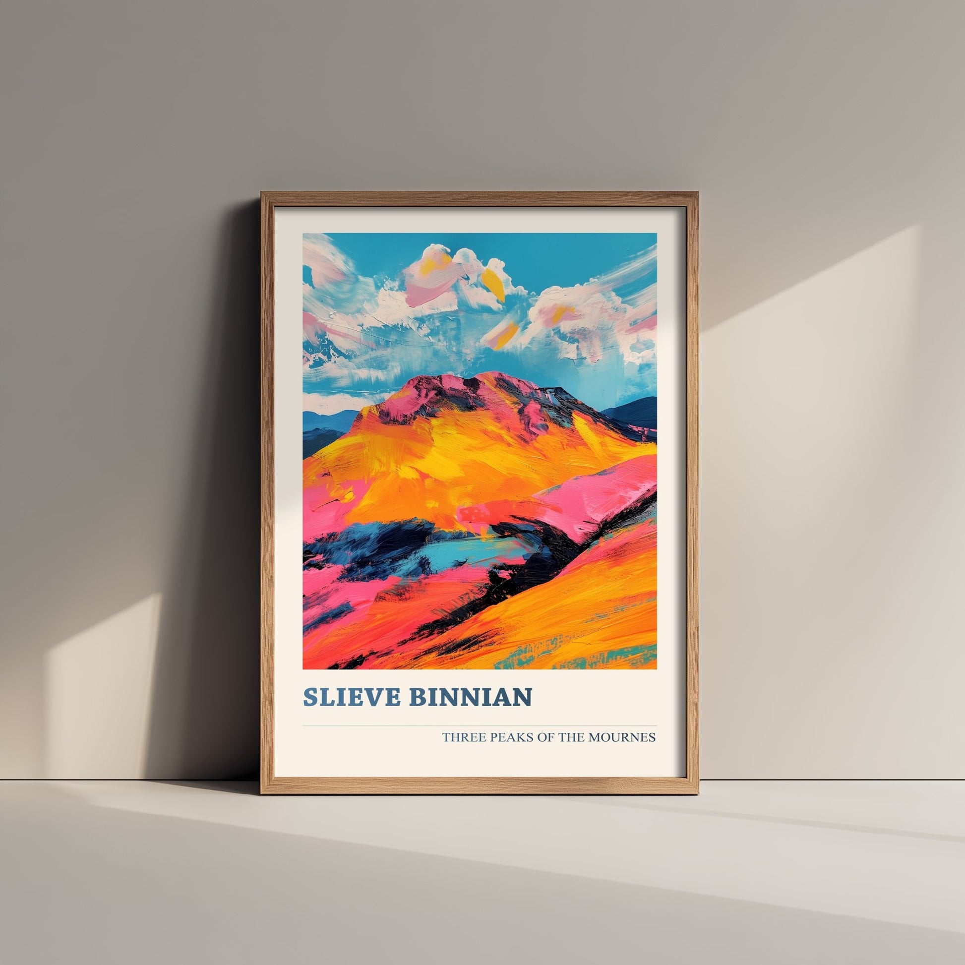 Slieve Binnian Travel Poster - Mourne Mountains Art Print - Vibrant Landscape Painting - Three Peaks 3/3