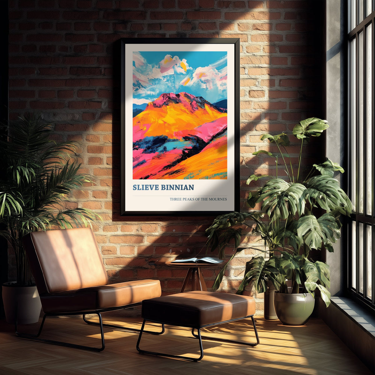 Slieve Binnian Travel Poster - Mourne Mountains Art Print - Vibrant Landscape Painting - Three Peaks 3/3
