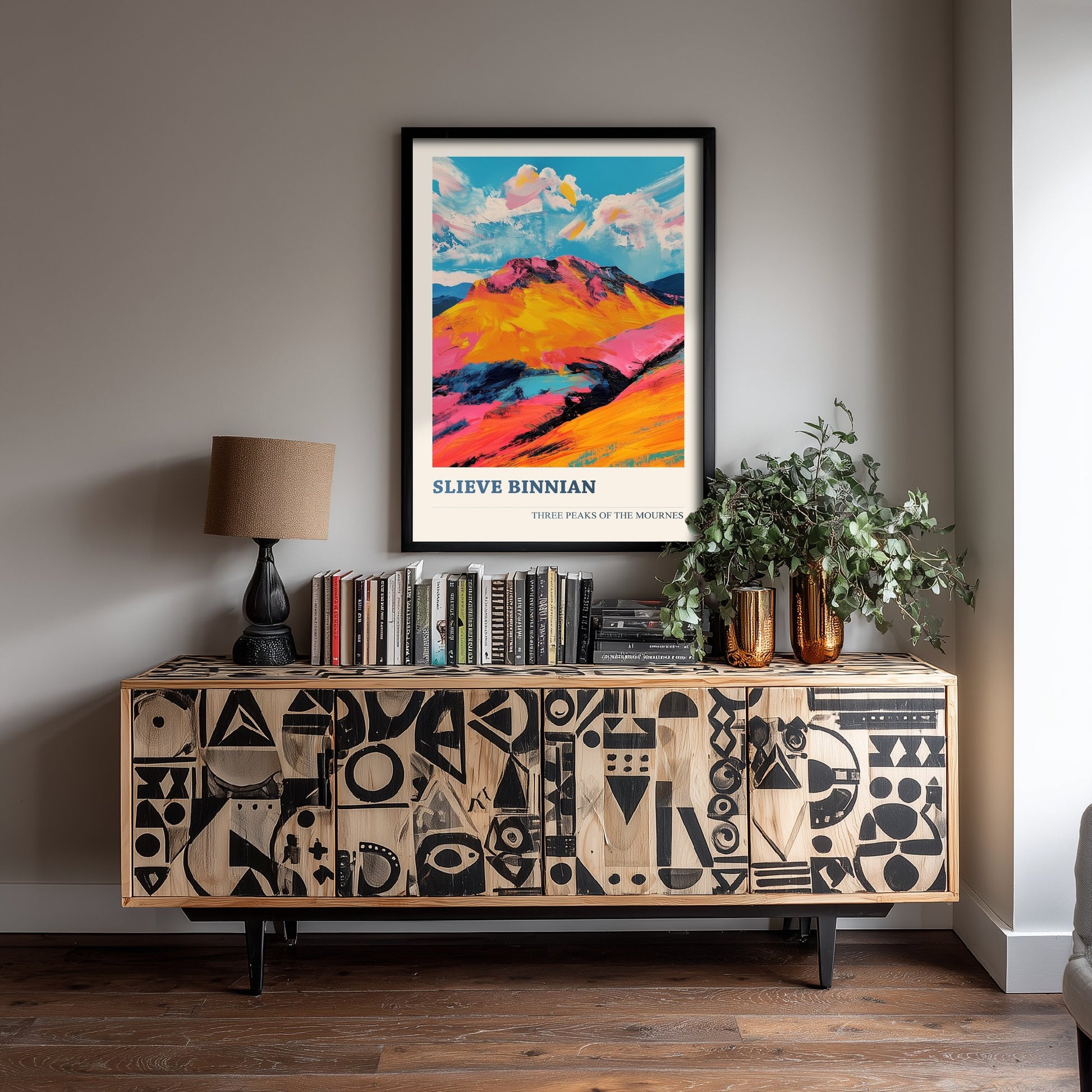 Slieve Binnian Travel Poster - Mourne Mountains Art Print - Vibrant Landscape Painting - Three Peaks 3/3