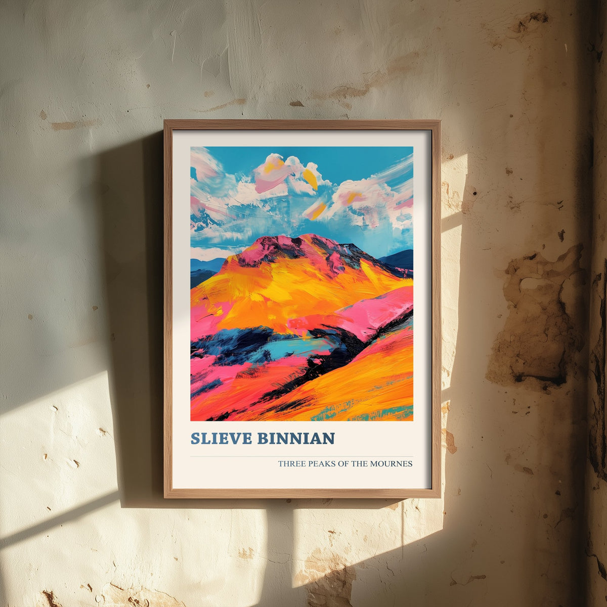 Slieve Binnian Travel Poster - Mourne Mountains Art Print - Vibrant Landscape Painting - Three Peaks 3/3