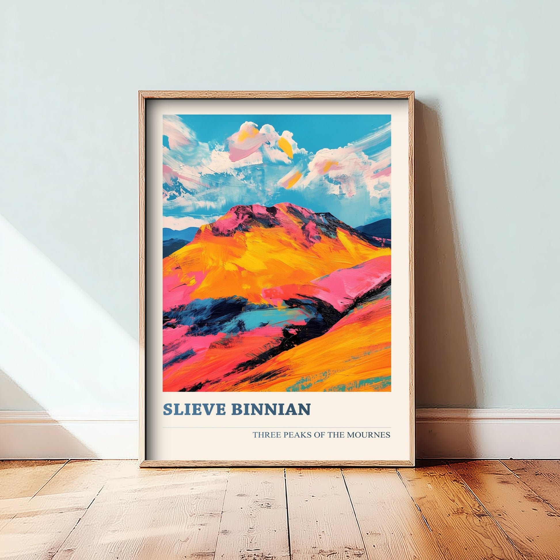 Slieve Binnian Travel Poster - Mourne Mountains Art Print - Vibrant Landscape Painting - Three Peaks 3/3