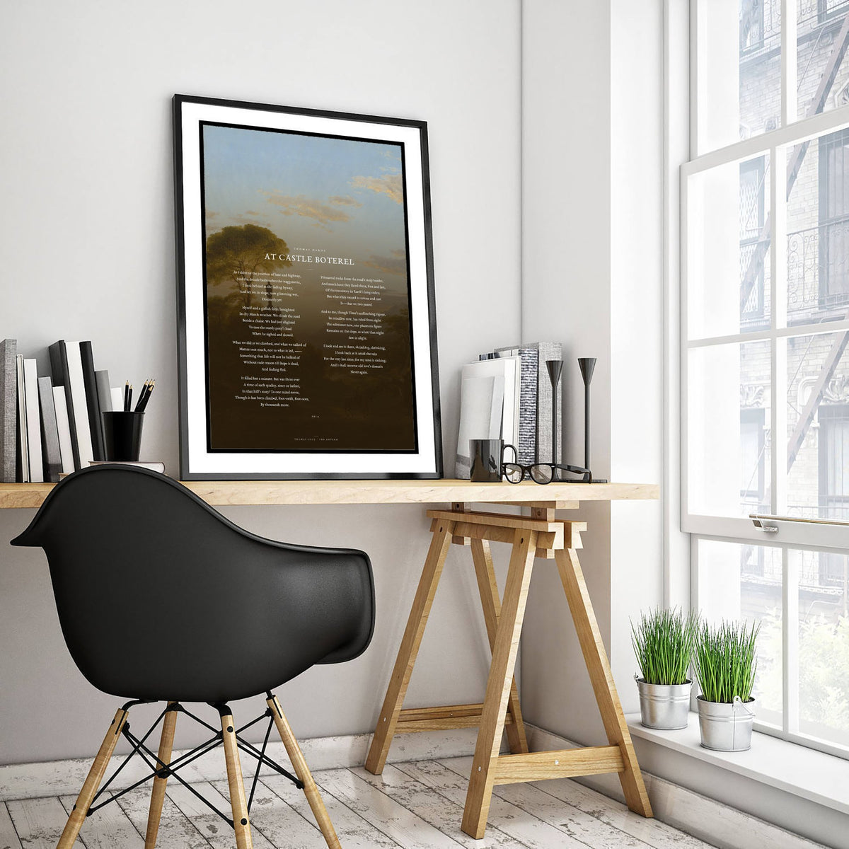 At Castle Boterel by Thomas Hardy Art Print - Full Poem over The Return Classic Landscape Painting - Cornwall Love Poetry Poster