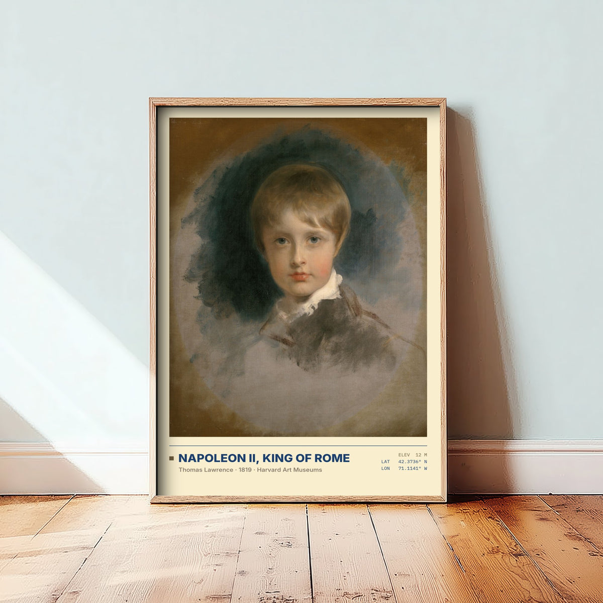 Napoleon II King of Rome by Thomas Lawrence Art Print - 1819 Romantic Classic Painting Poster - Child Portrait Harvard Gallery Surveymono