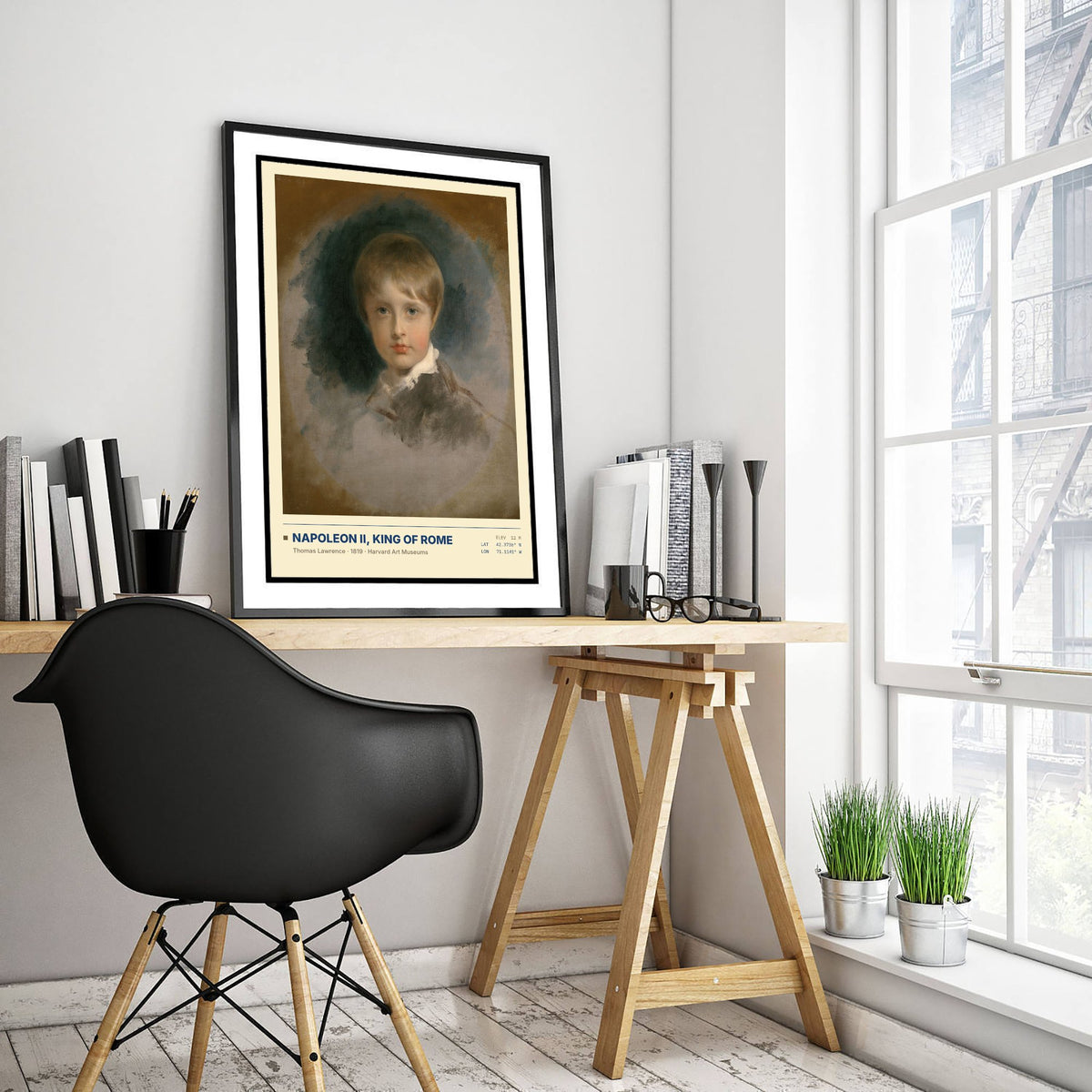 Napoleon II King of Rome by Thomas Lawrence Art Print - 1819 Romantic Classic Painting Poster - Child Portrait Harvard Gallery Surveymono