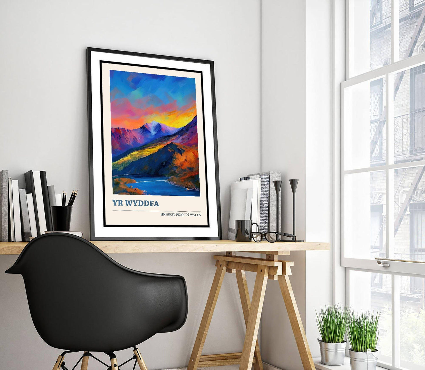 The Three Peaks of The UK - Scafell Pike, Ben Nevis and Yr Wyddfa - Set of 3 Prints - Mountain Travel Posters