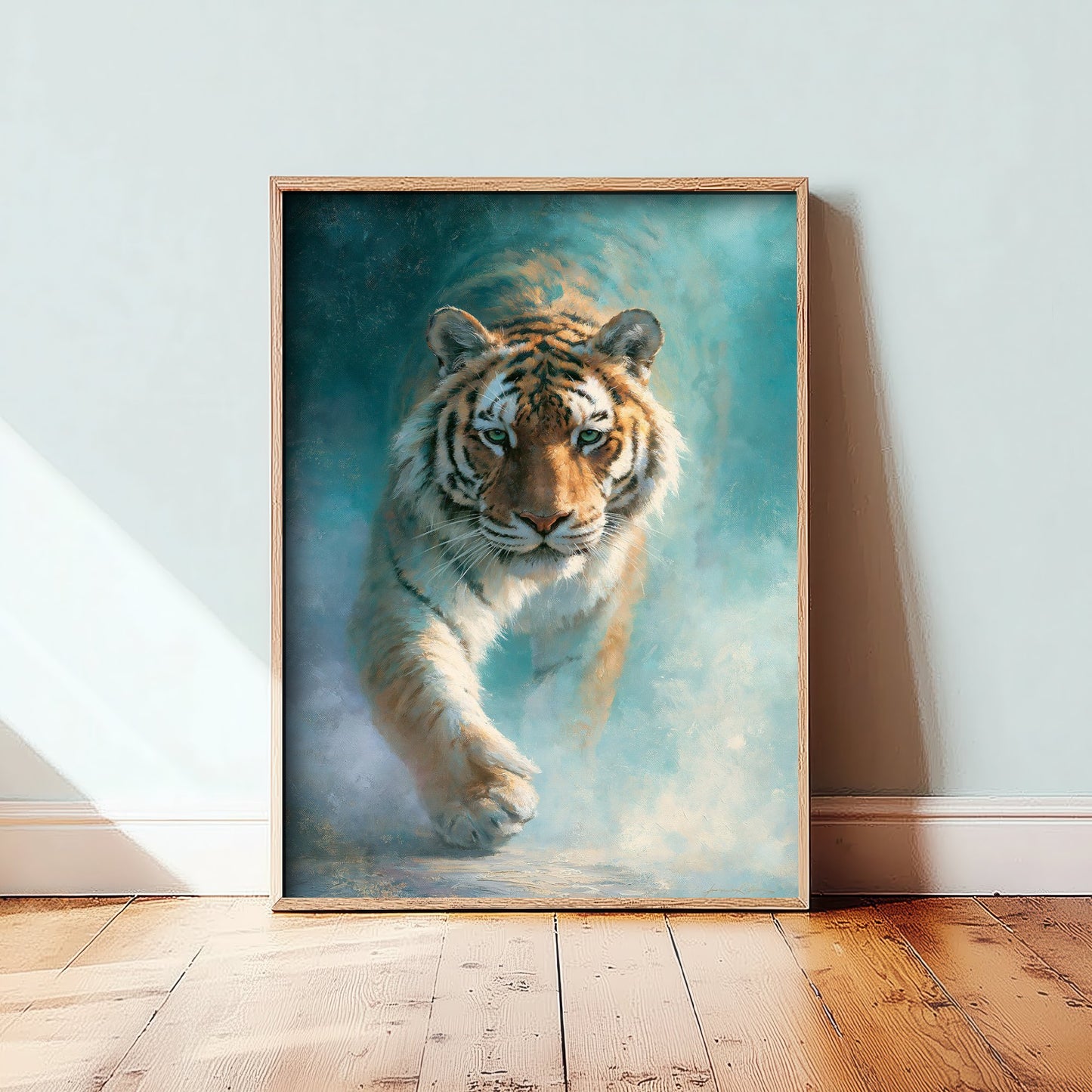 Tiger Art Print - Big Cat Oil Painting - Wildlife Portrait Poster