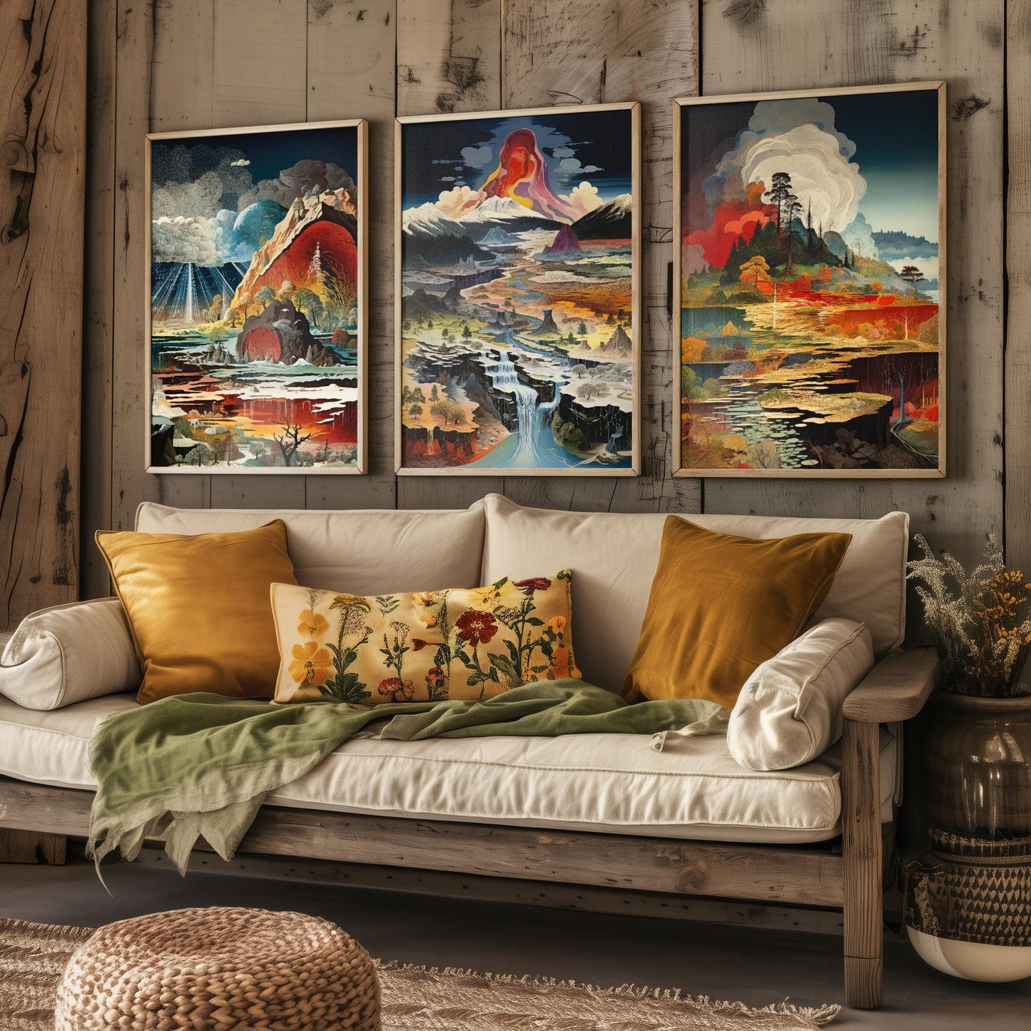 Topographical Explosion Set of Three Art Prints 3 - Set of 3 Geological Posters - Paintings Photo Poster Wall Art Gift Museum Giclee Rocks