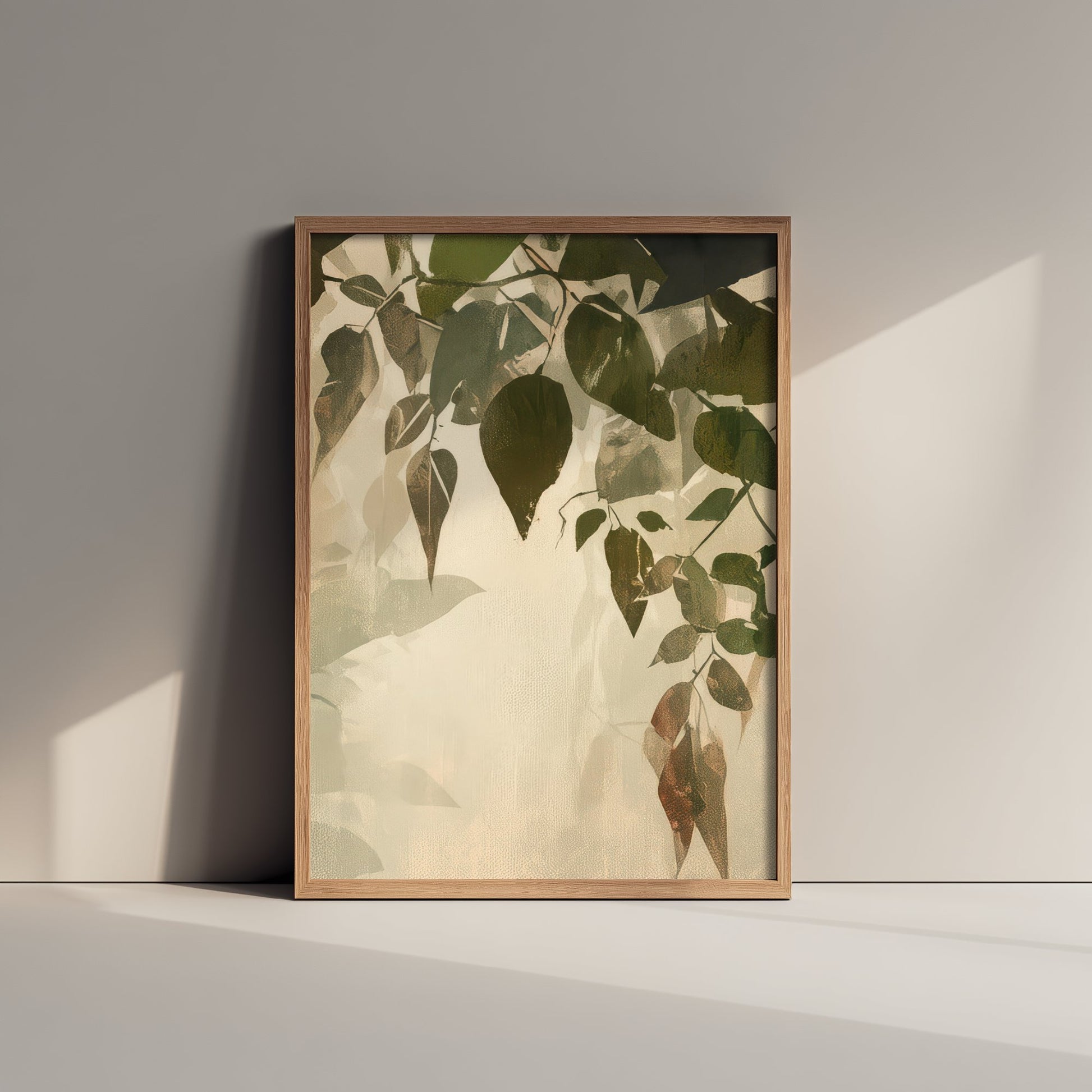 Tropical Jungle Foliage Art Print - Boho Leaf Poster - Abstract Botanical Illustration Wall Art V2 2/3