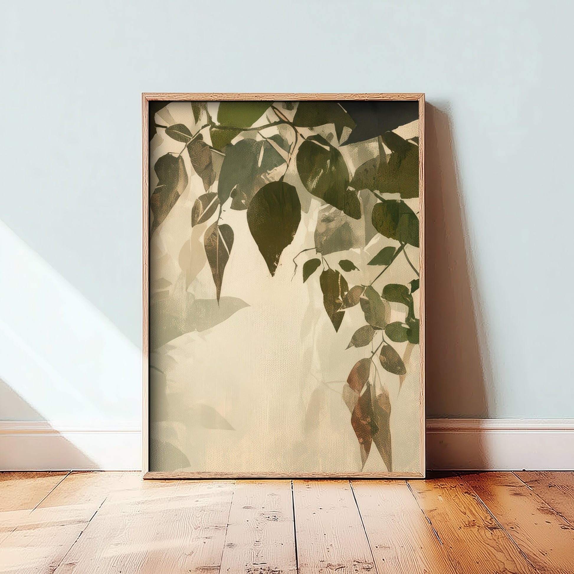 Tropical Jungle Foliage Art Print - Boho Leaf Poster - Abstract Botanical Illustration Wall Art V2 2/3