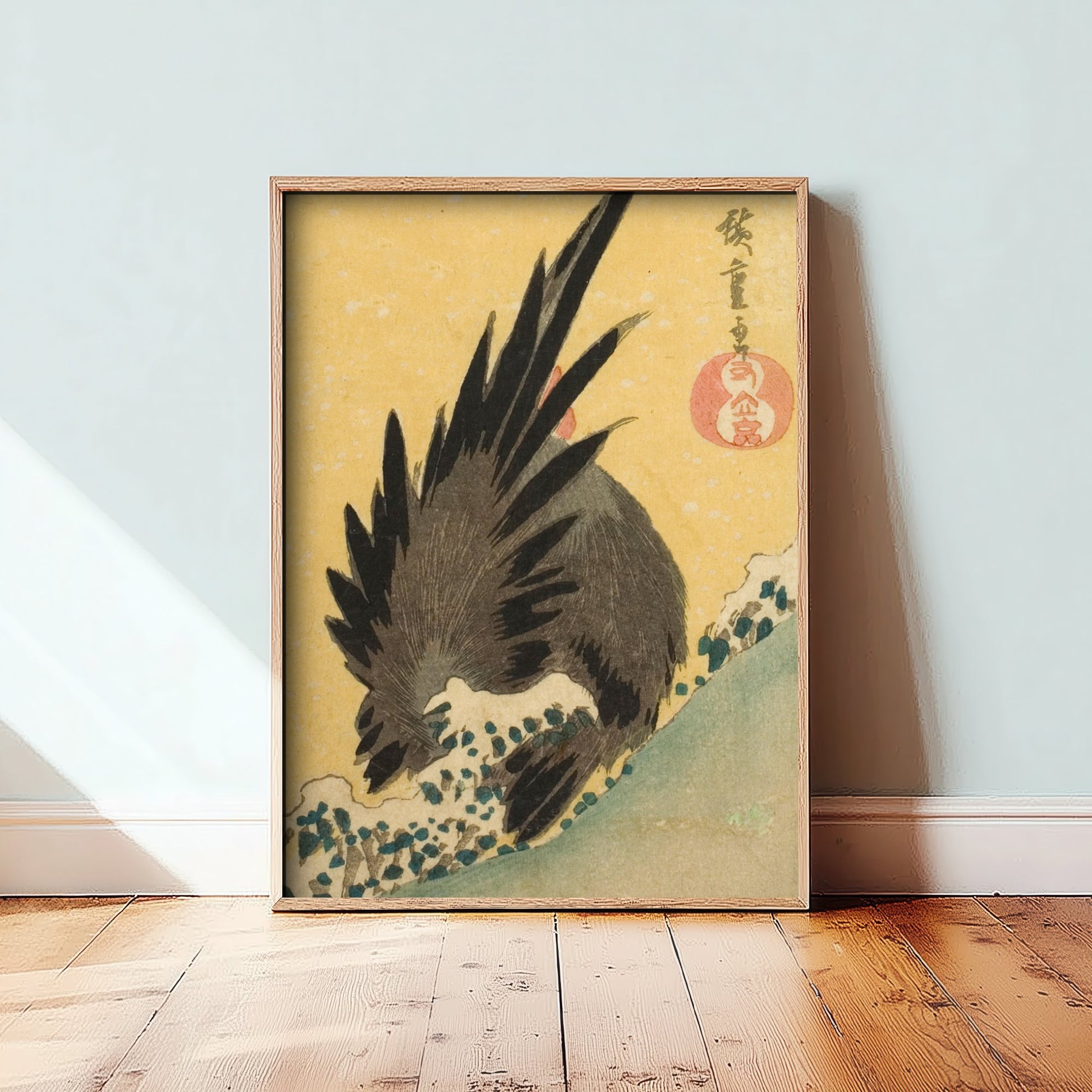 Utagawa Hiroshige Rooster in Snow Art Print - Japanese Woodblock Painting Poster - Bird Wall Art 2/3