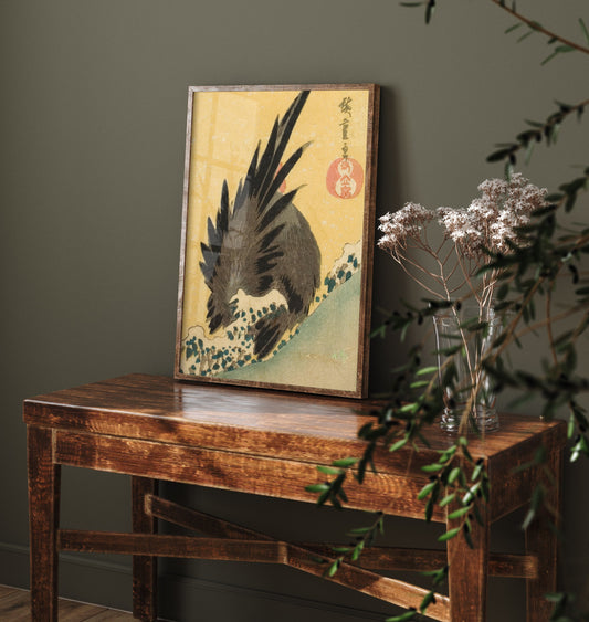 Utagawa Hiroshige Rooster in Snow Art Print - Japanese Woodblock Painting Poster - Bird Wall Art 2/3