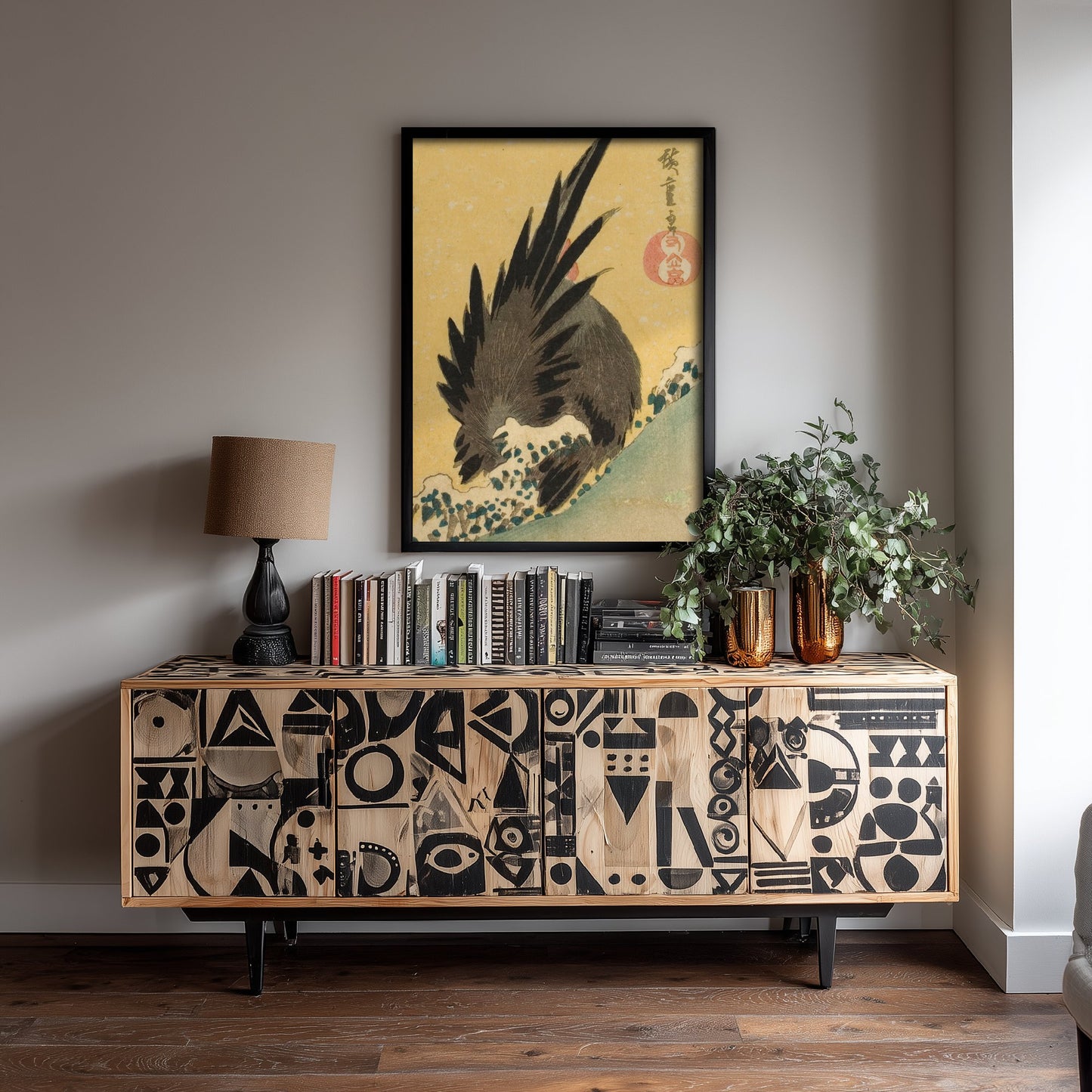 Utagawa Hiroshige Rooster in Snow Art Print - Japanese Woodblock Painting Poster - Bird Wall Art 2/3