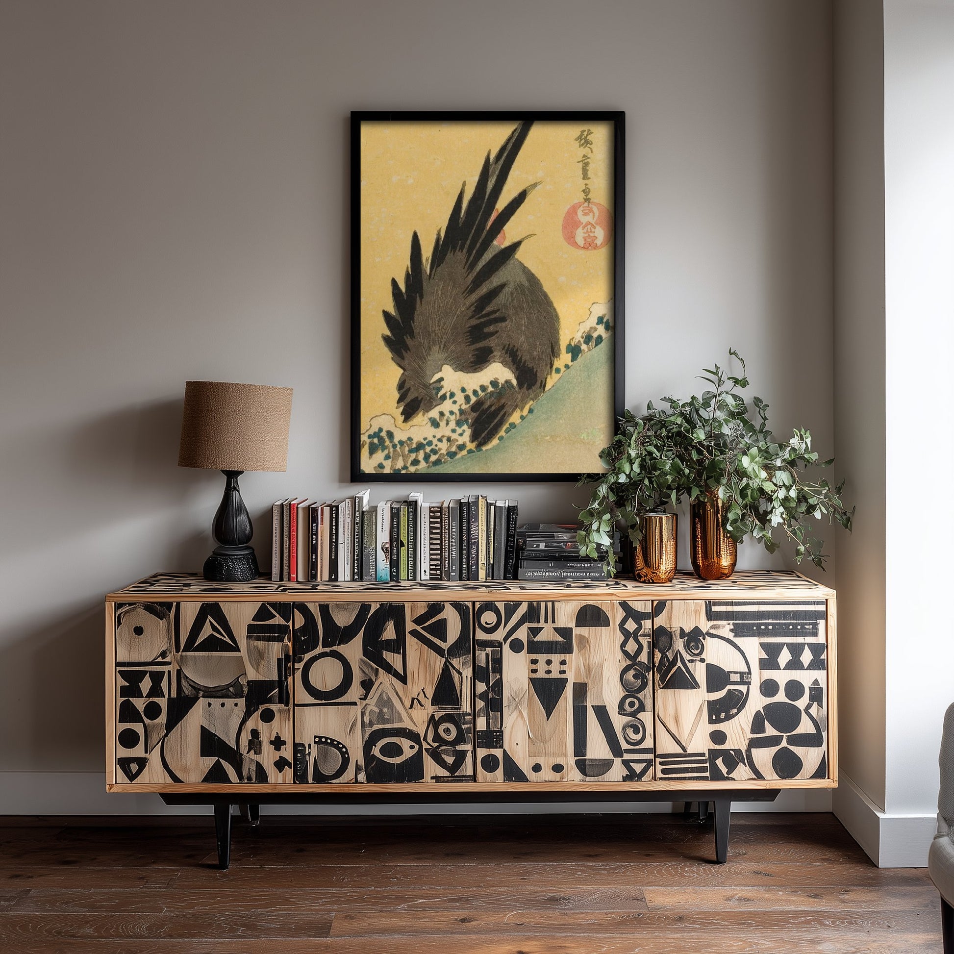 Utagawa Hiroshige Rooster in Snow Art Print - Japanese Woodblock Painting Poster - Bird Wall Art 2/3