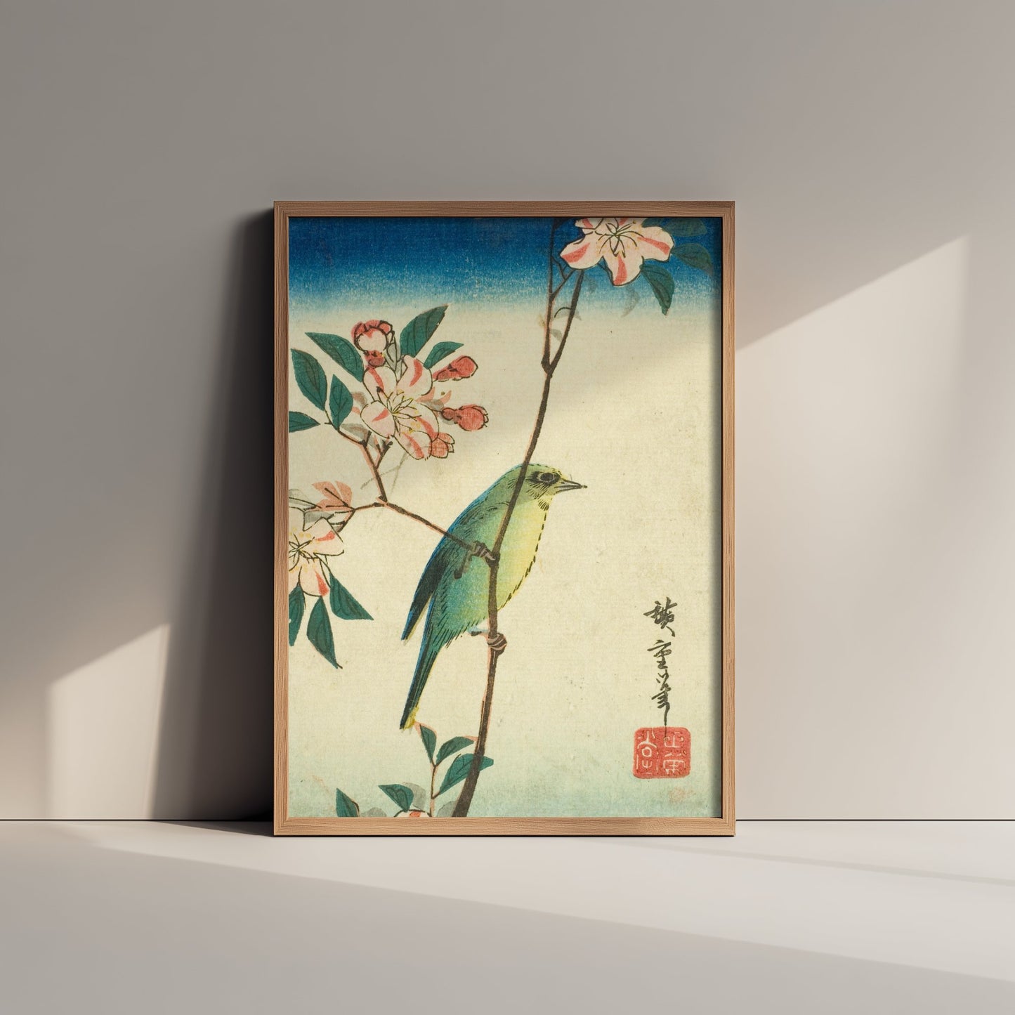 Utagawa Hiroshige White-Eye Art Print - Japanese Woodblock Painting Poster - Blossom Bird Wall Art 3/3