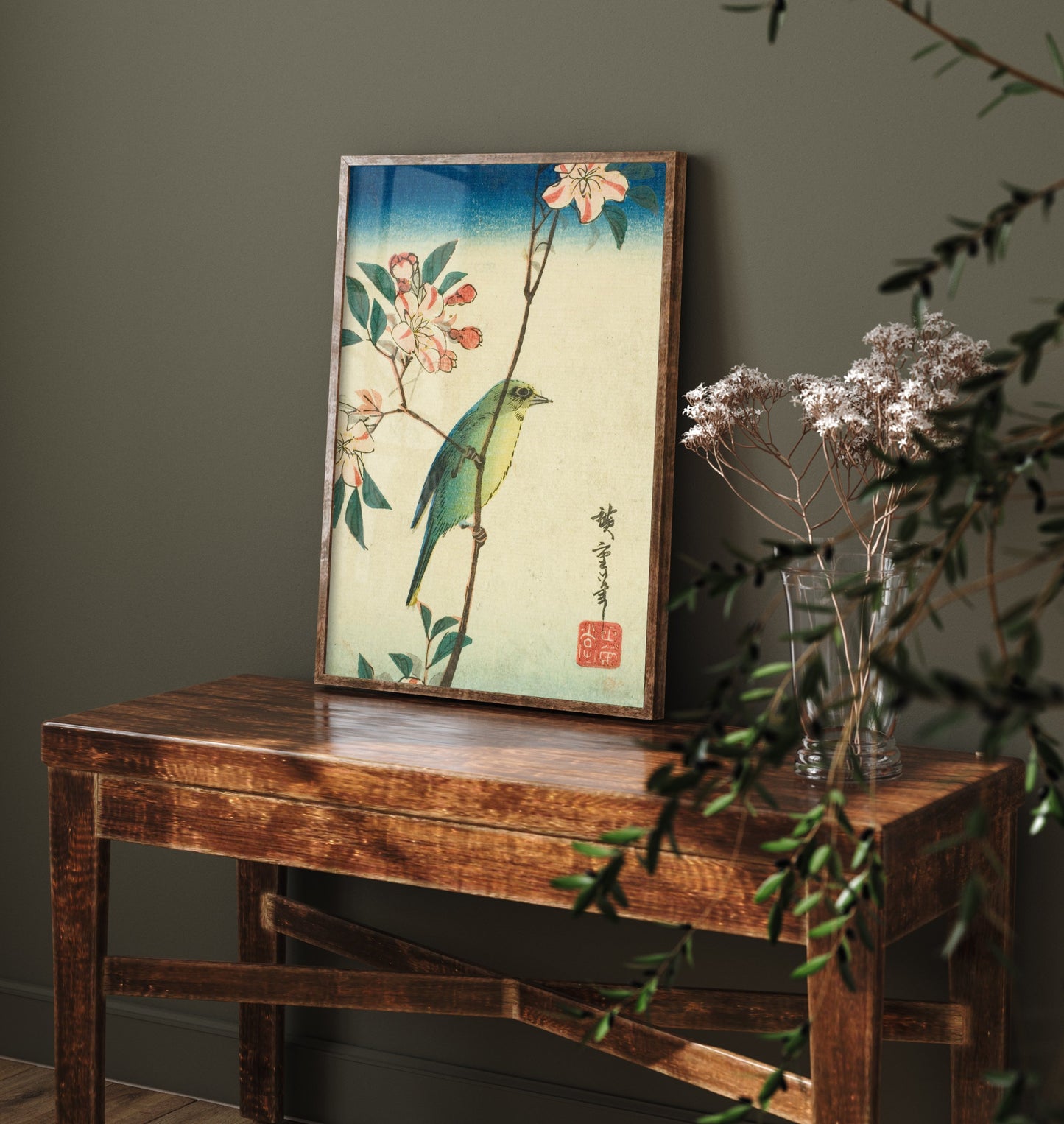 Utagawa Hiroshige White-Eye Art Print - Japanese Woodblock Painting Poster - Blossom Bird Wall Art 3/3