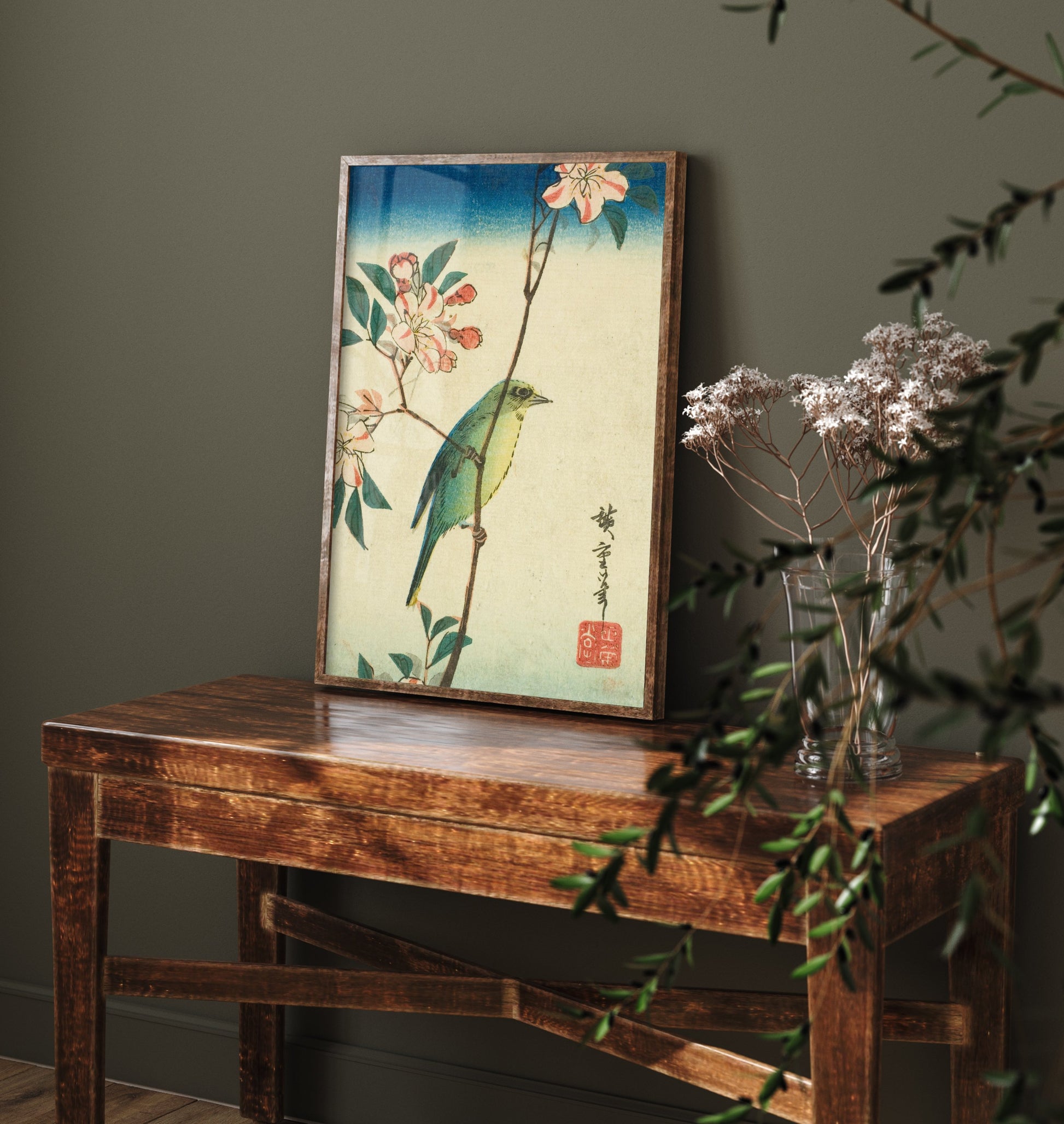 Utagawa Hiroshige White-Eye Art Print - Japanese Woodblock Painting Poster - Blossom Bird Wall Art 3/3