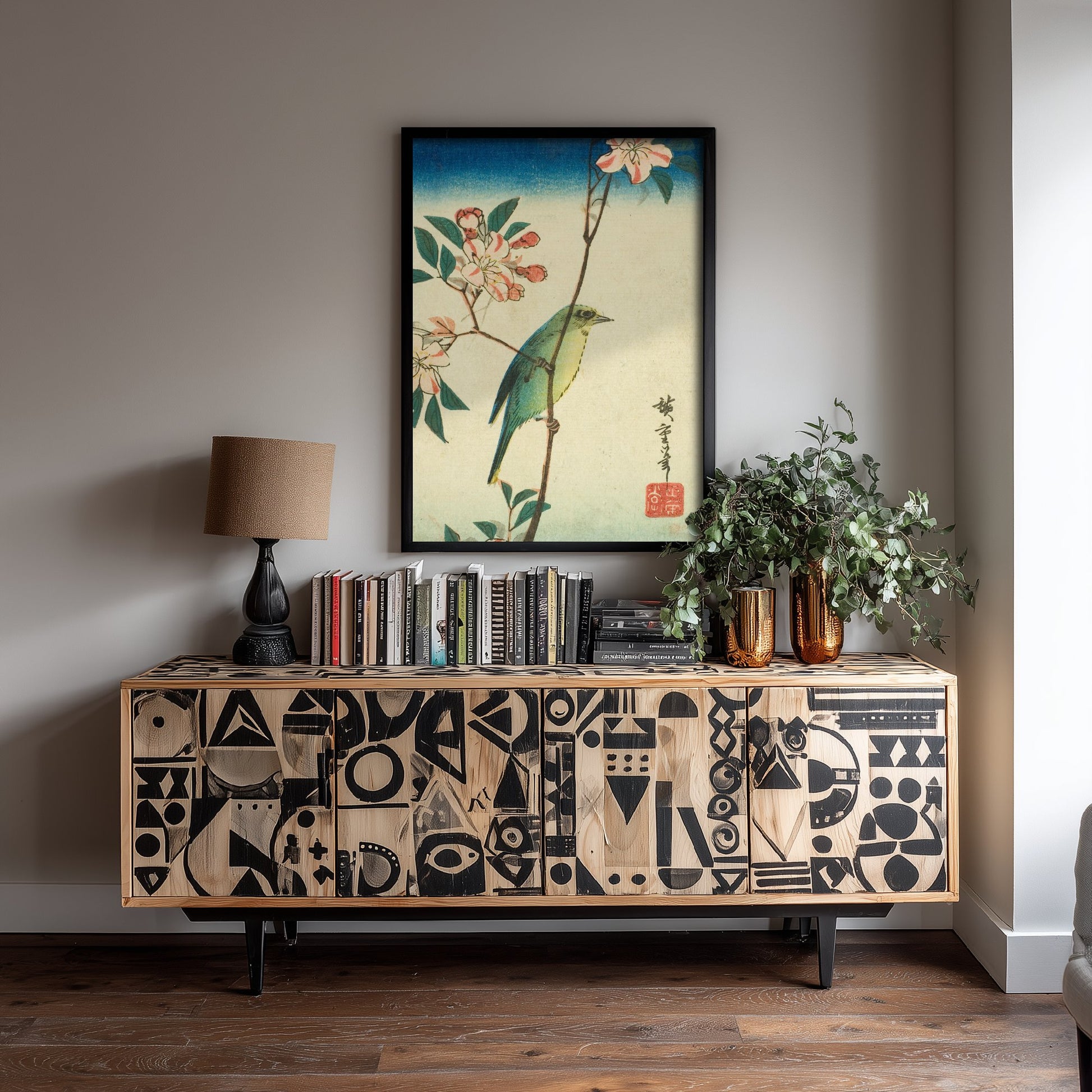 Utagawa Hiroshige White-Eye Art Print - Japanese Woodblock Painting Poster - Blossom Bird Wall Art 3/3