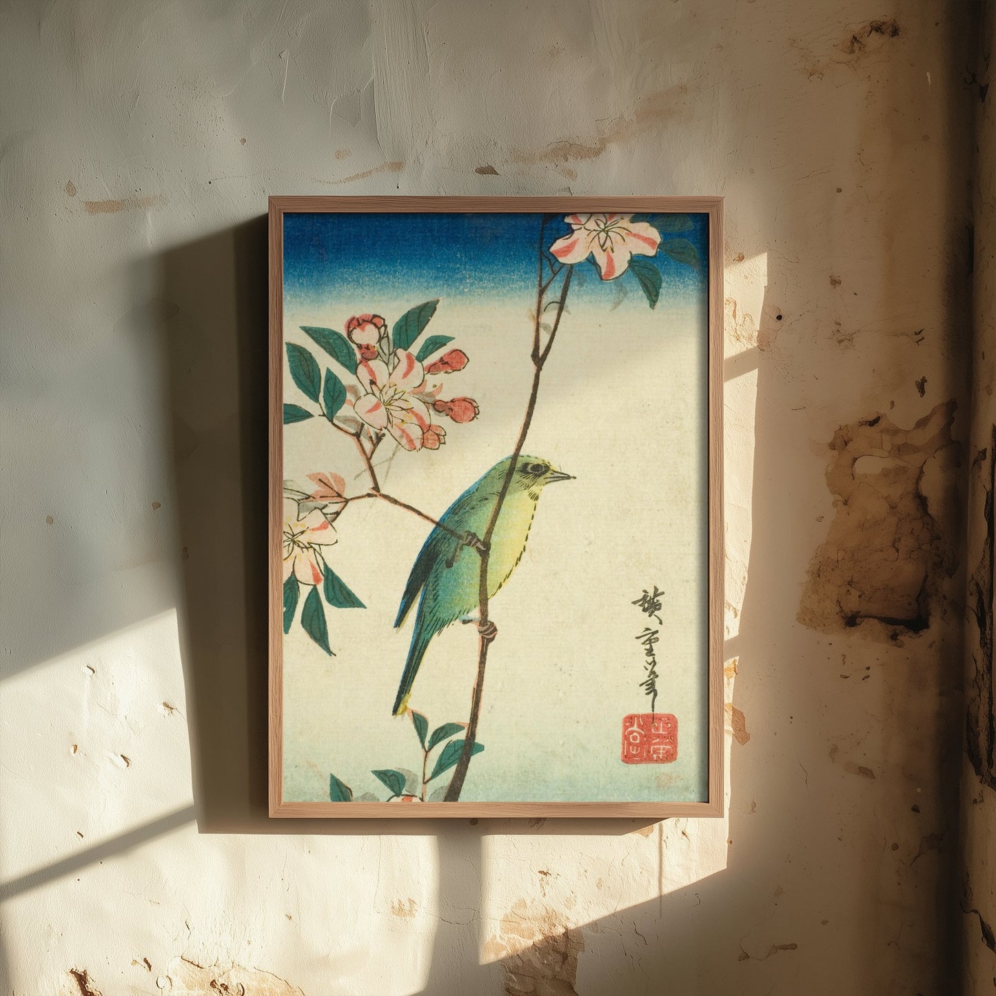 Utagawa Hiroshige White-Eye Art Print - Japanese Woodblock Painting Poster - Blossom Bird Wall Art 3/3