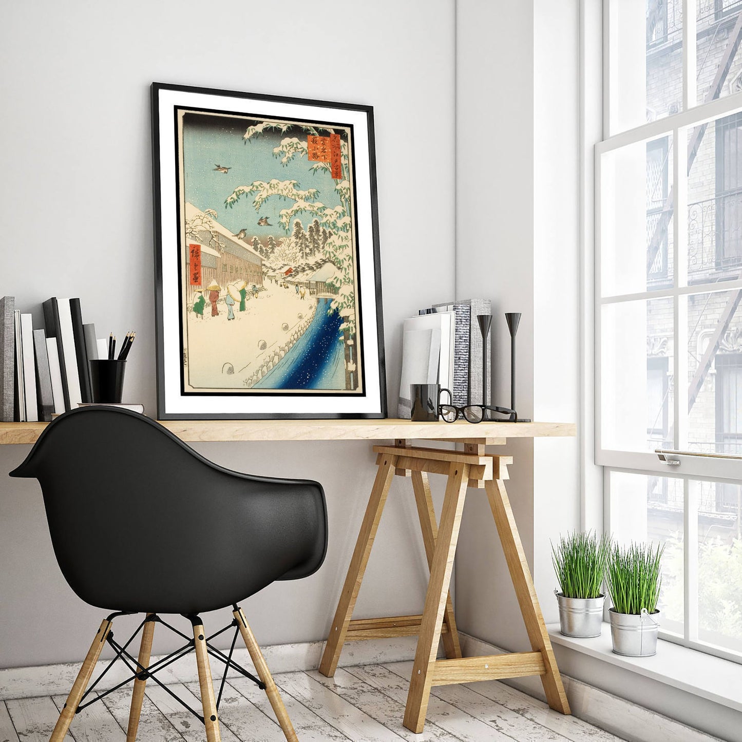 Utagawa Hiroshige Yabu Street Art Print - Japanese Woodblock Painting Poster - Snowy Edo Wall Art 3/3