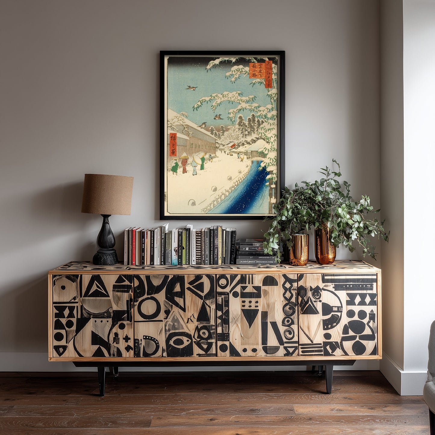 Utagawa Hiroshige Yabu Street Art Print - Japanese Woodblock Painting Poster - Snowy Edo Wall Art 3/3