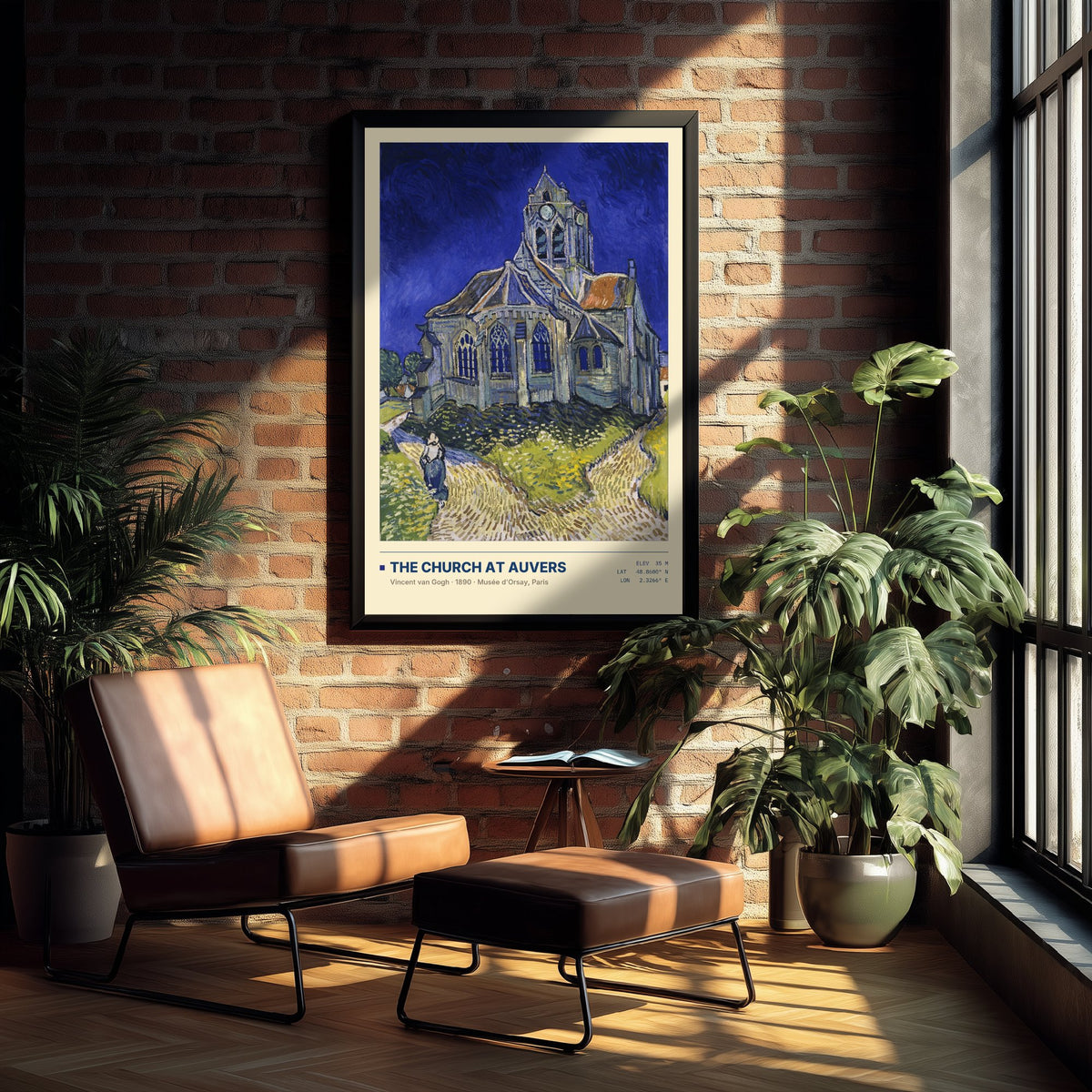 The Church at Auvers by Vincent van Gogh Art Print - 1890 Post-Impressionist Classic Painting Poster - Blue Sky Orsay Gallery Surveymono