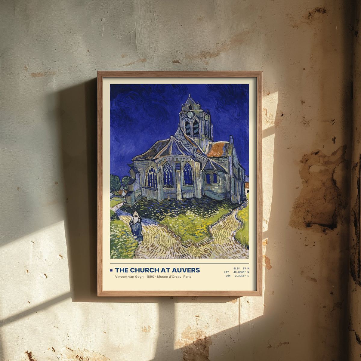 The Church at Auvers by Vincent van Gogh Art Print - 1890 Post-Impressionist Classic Painting Poster - Blue Sky Orsay Gallery Surveymono